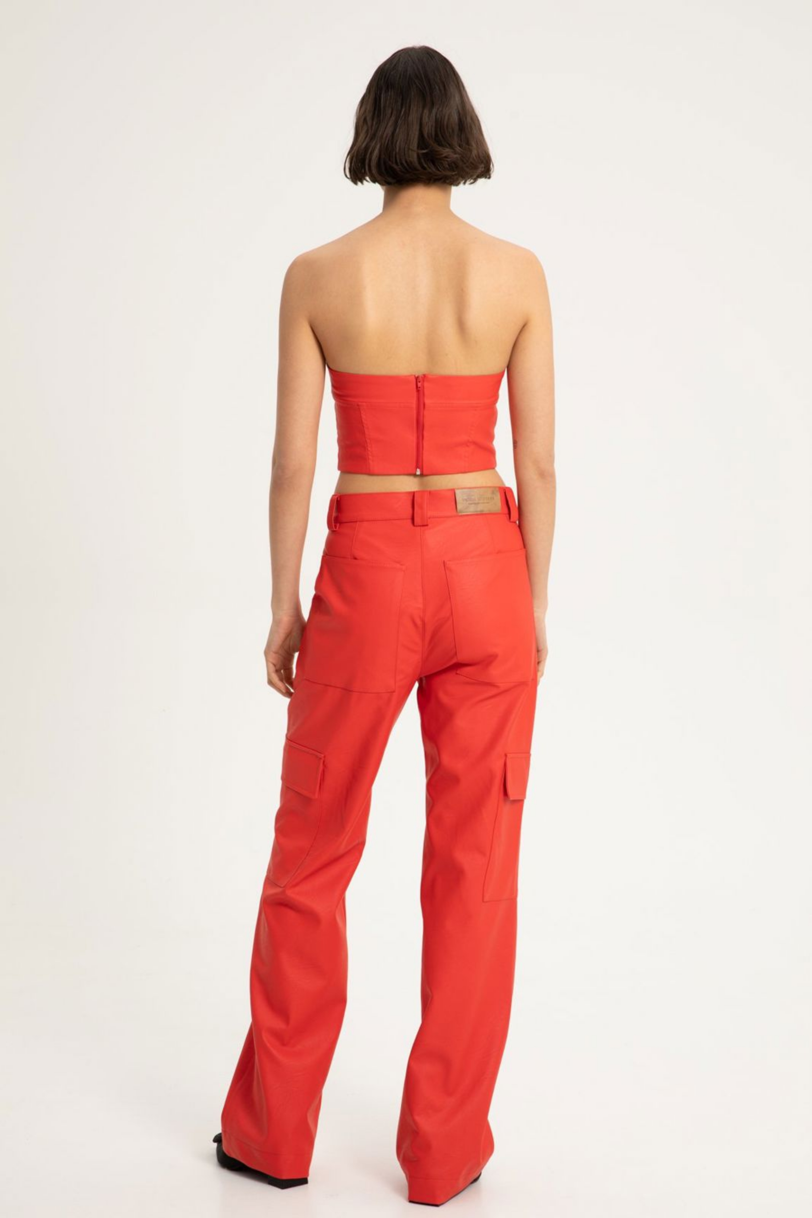 Picture of Delia Faux Leather Cargo Pants