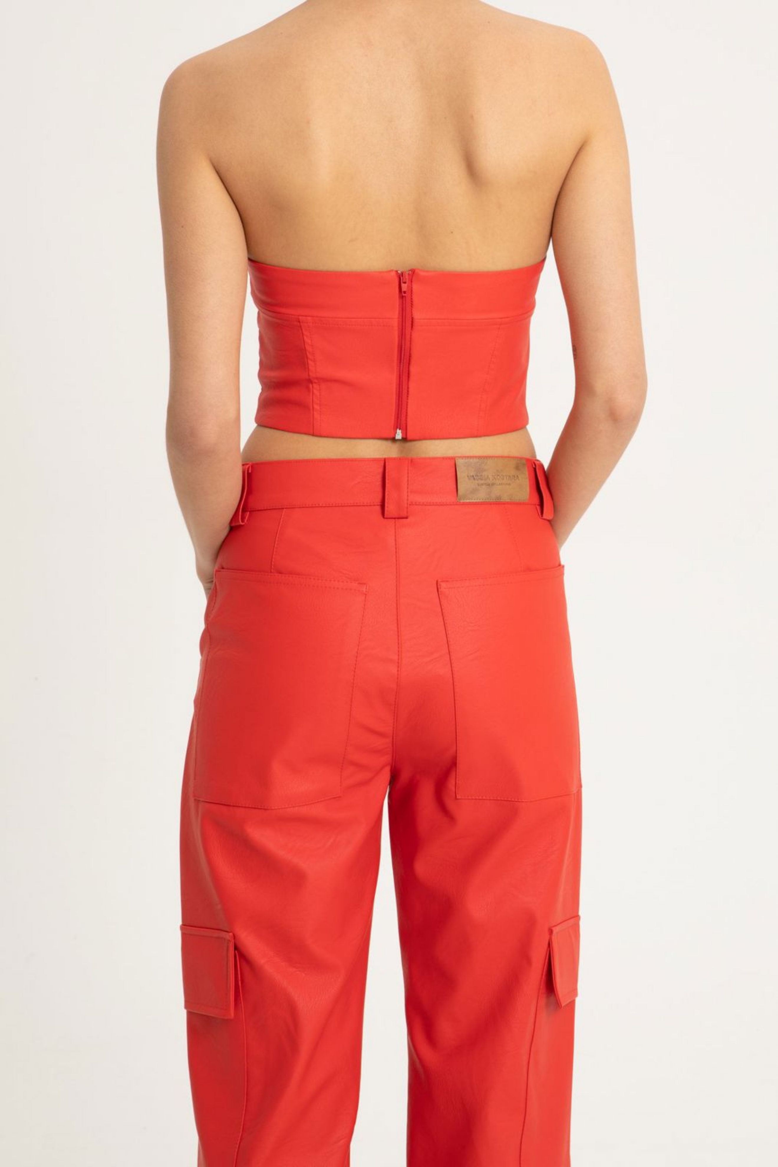 Picture of Delia Faux Leather Cargo Pants