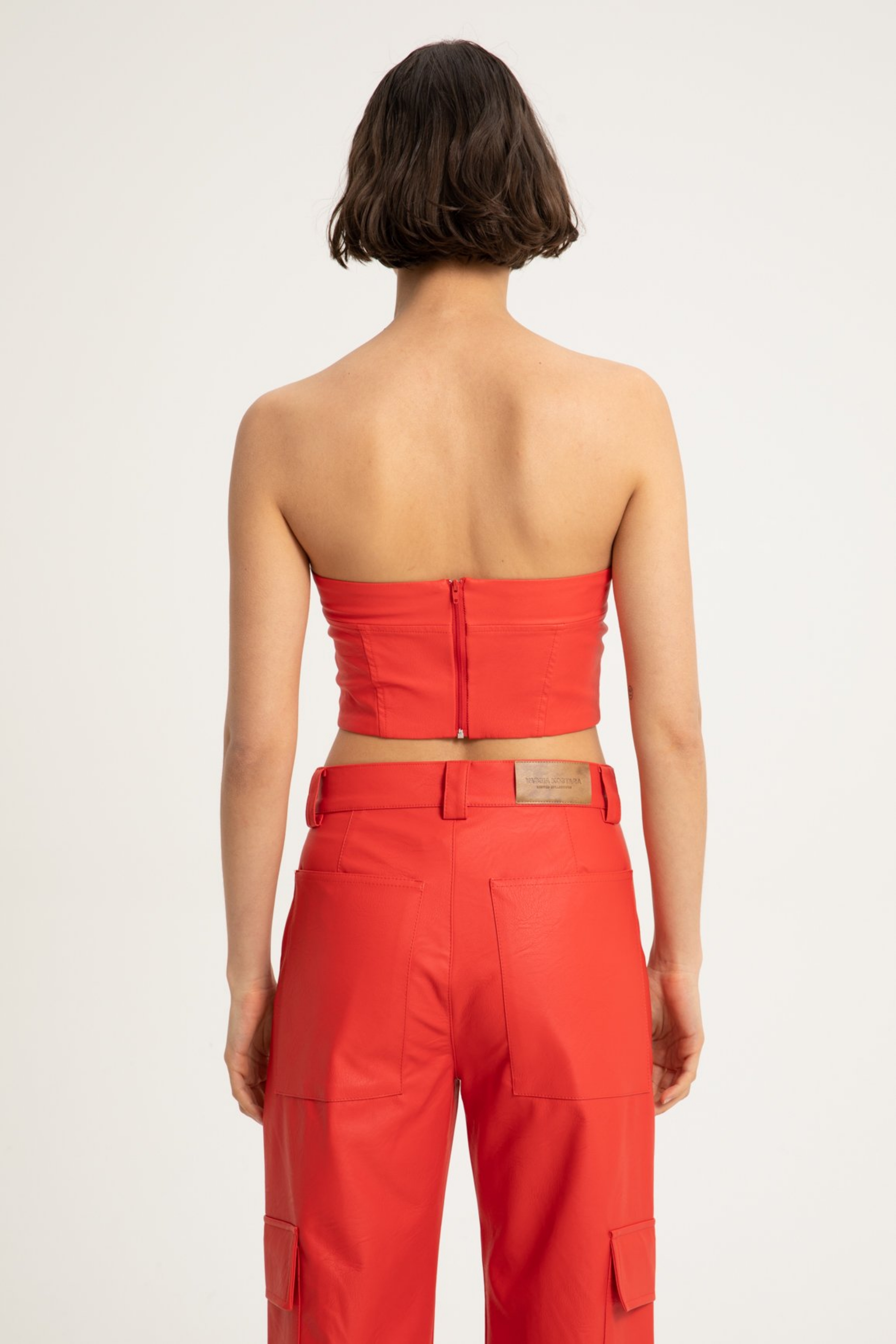 Picture of Delia Faux Leather Bustier Top