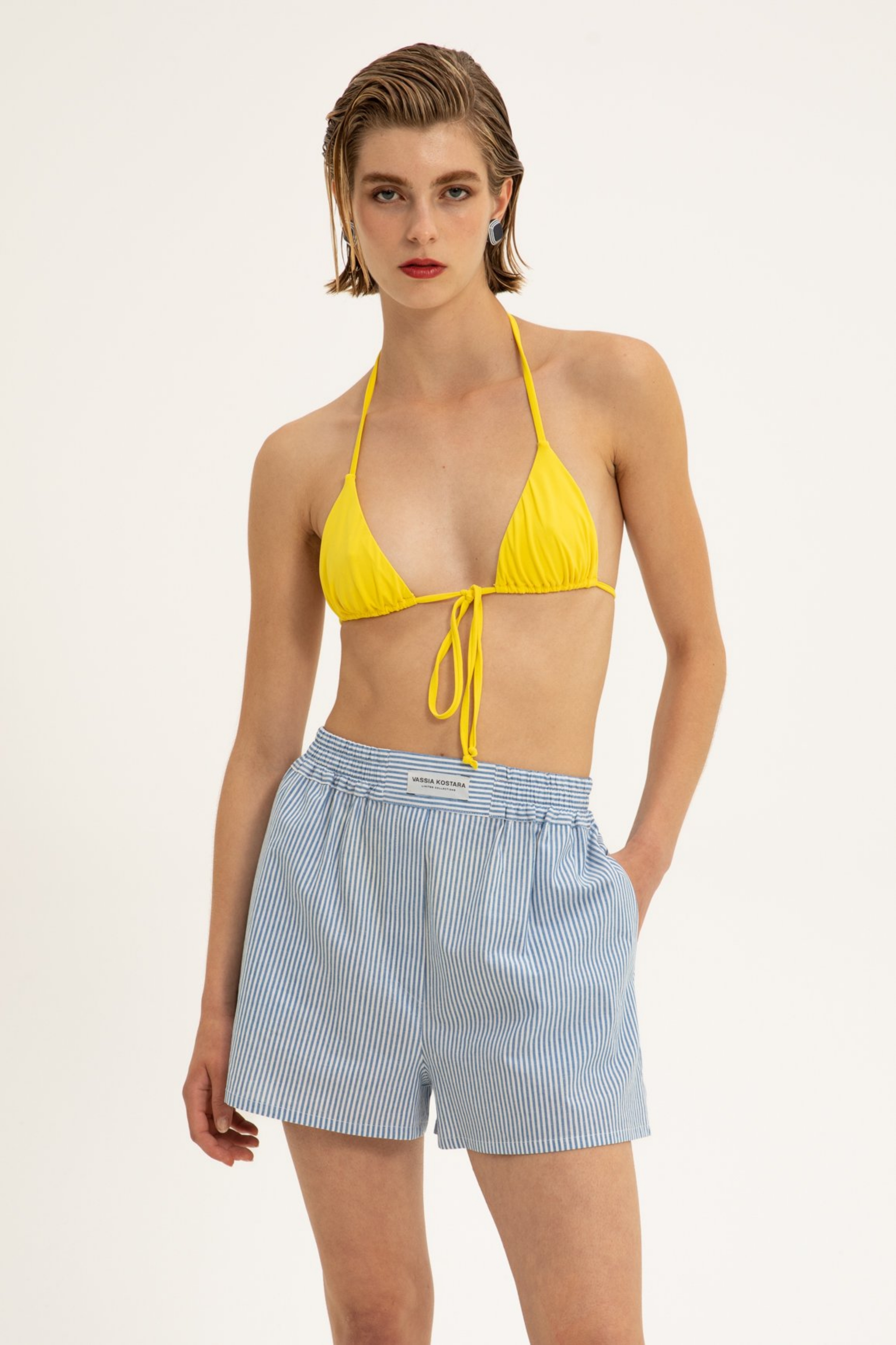 Picture of Elena Yellow Triangle Bikini Top