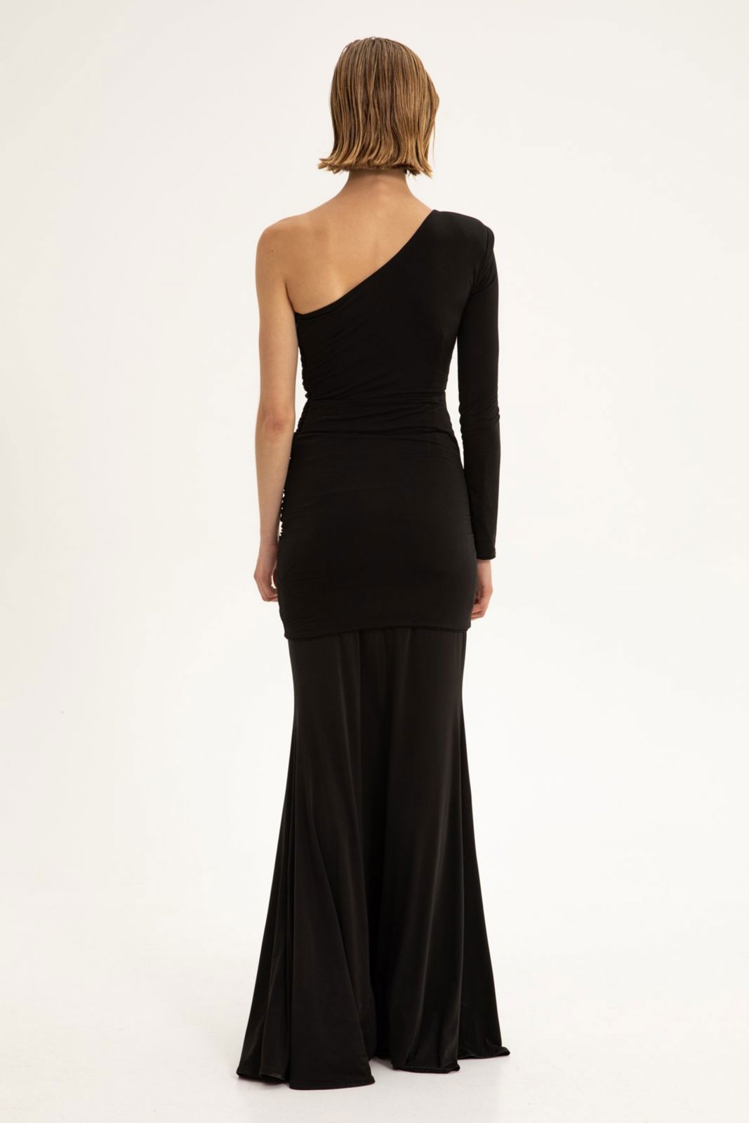 Picture of Fili Black Ruched Mini Dress