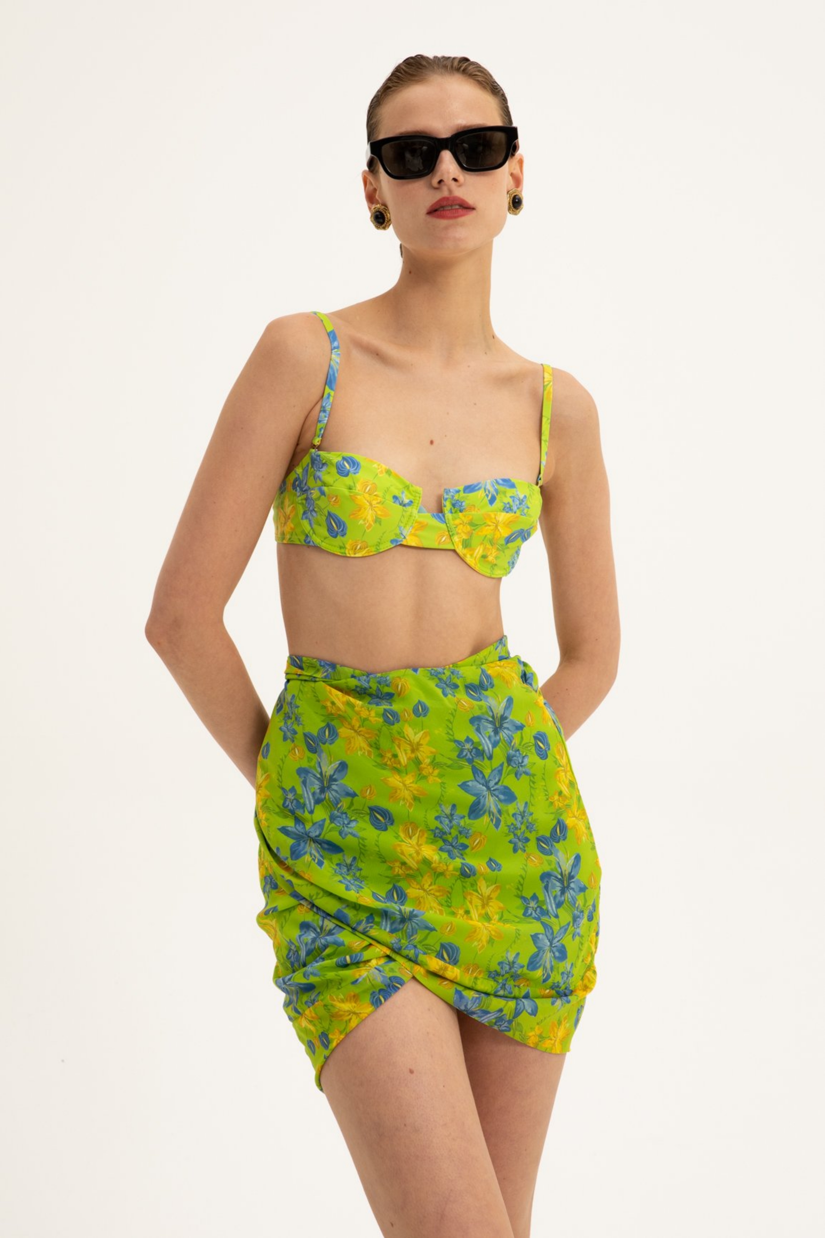 Picture of Flora Wrap Mini Skirt