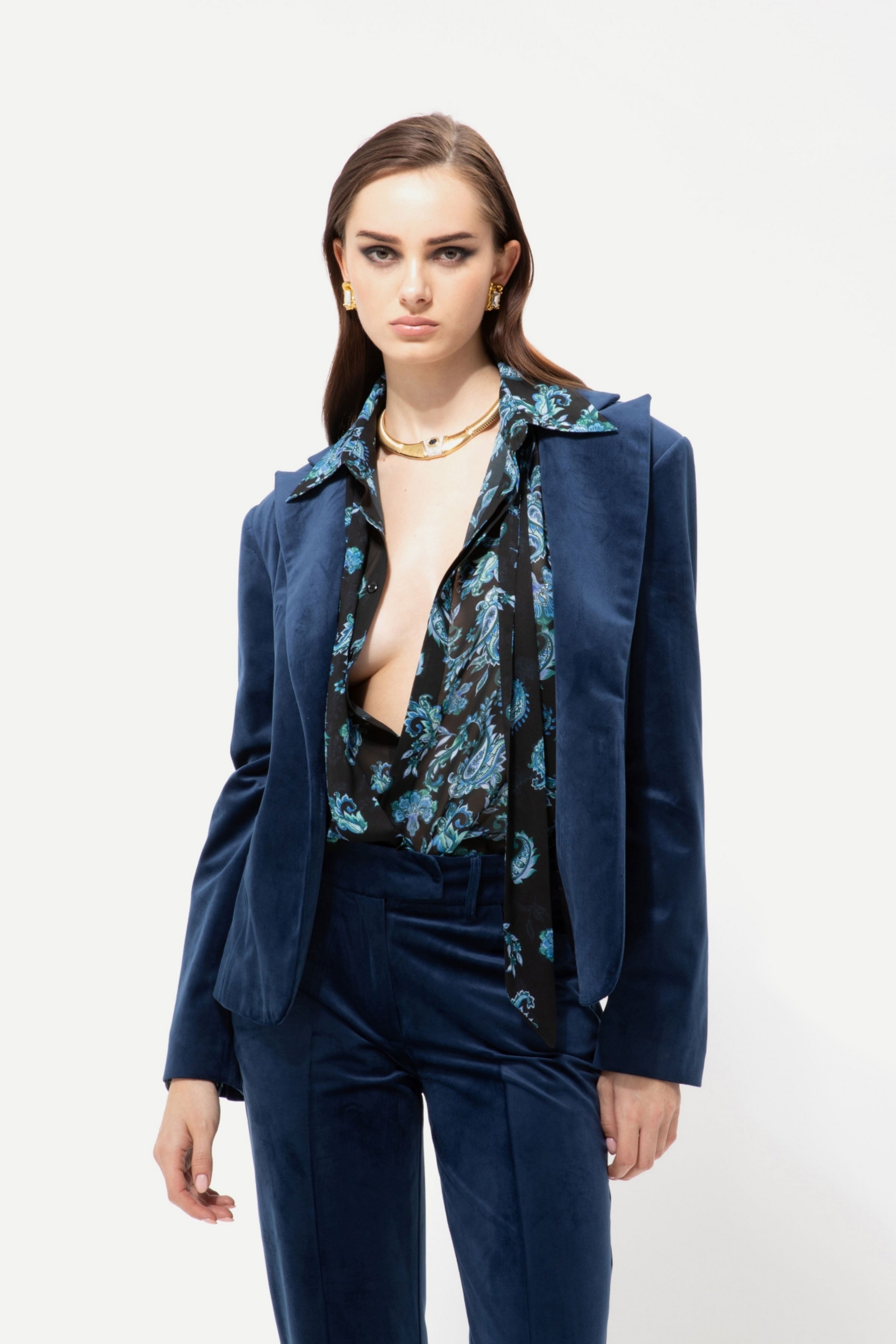 Picture of Velour Royal Blue Blazer