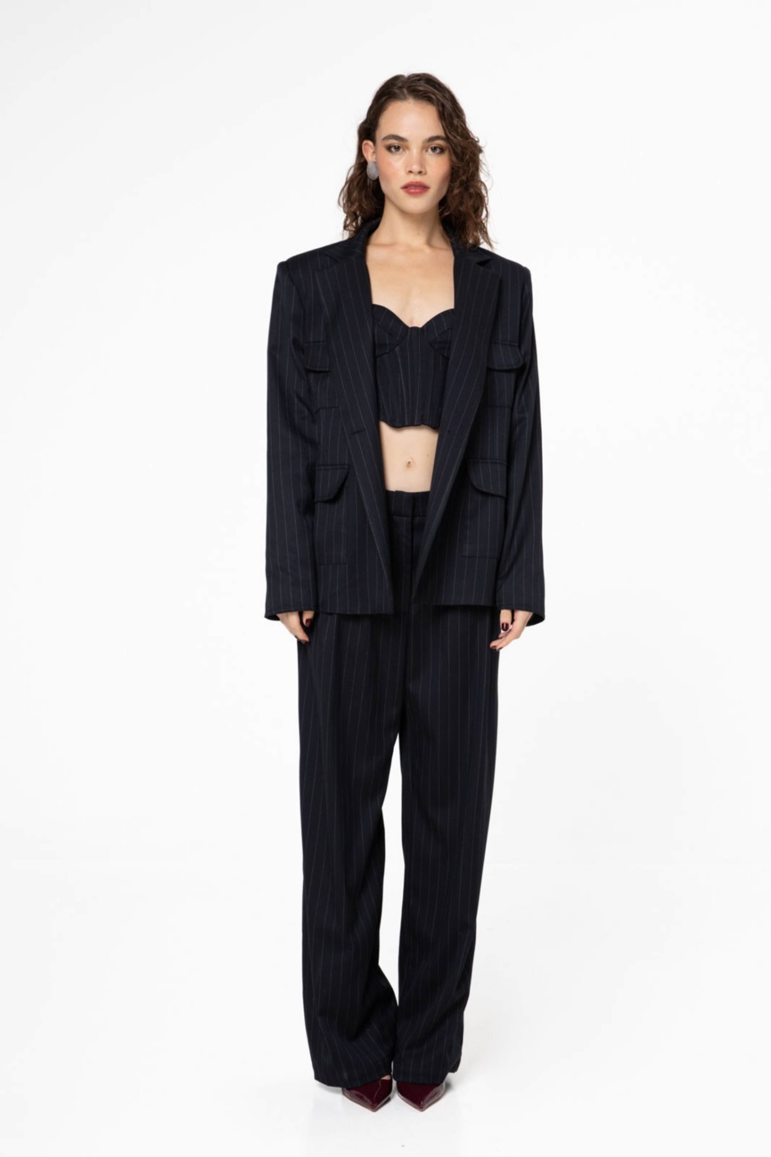 Picture of Striped Blue Black Pants