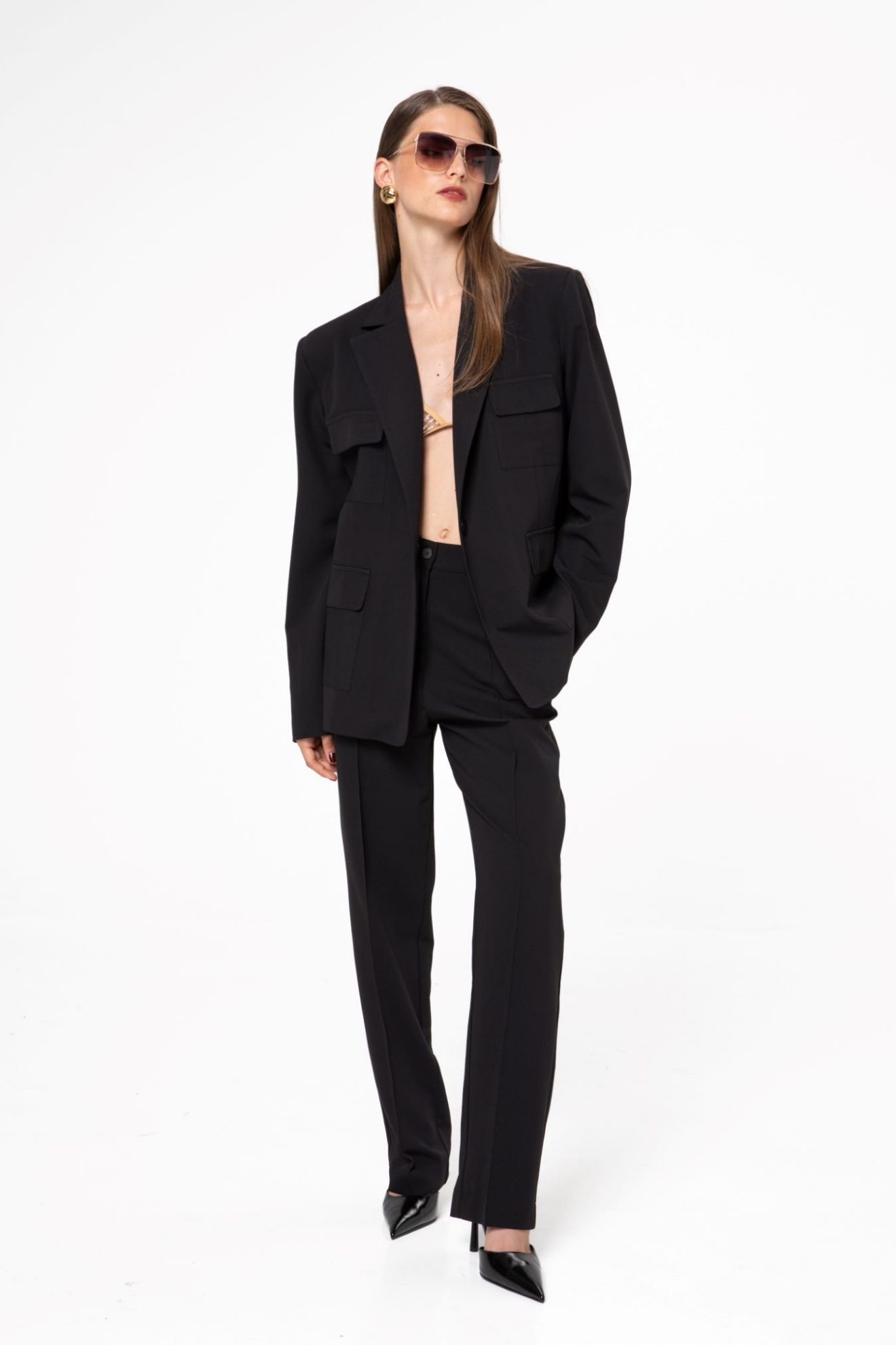 Picture of Black Ink Pants With Nervir Stitch