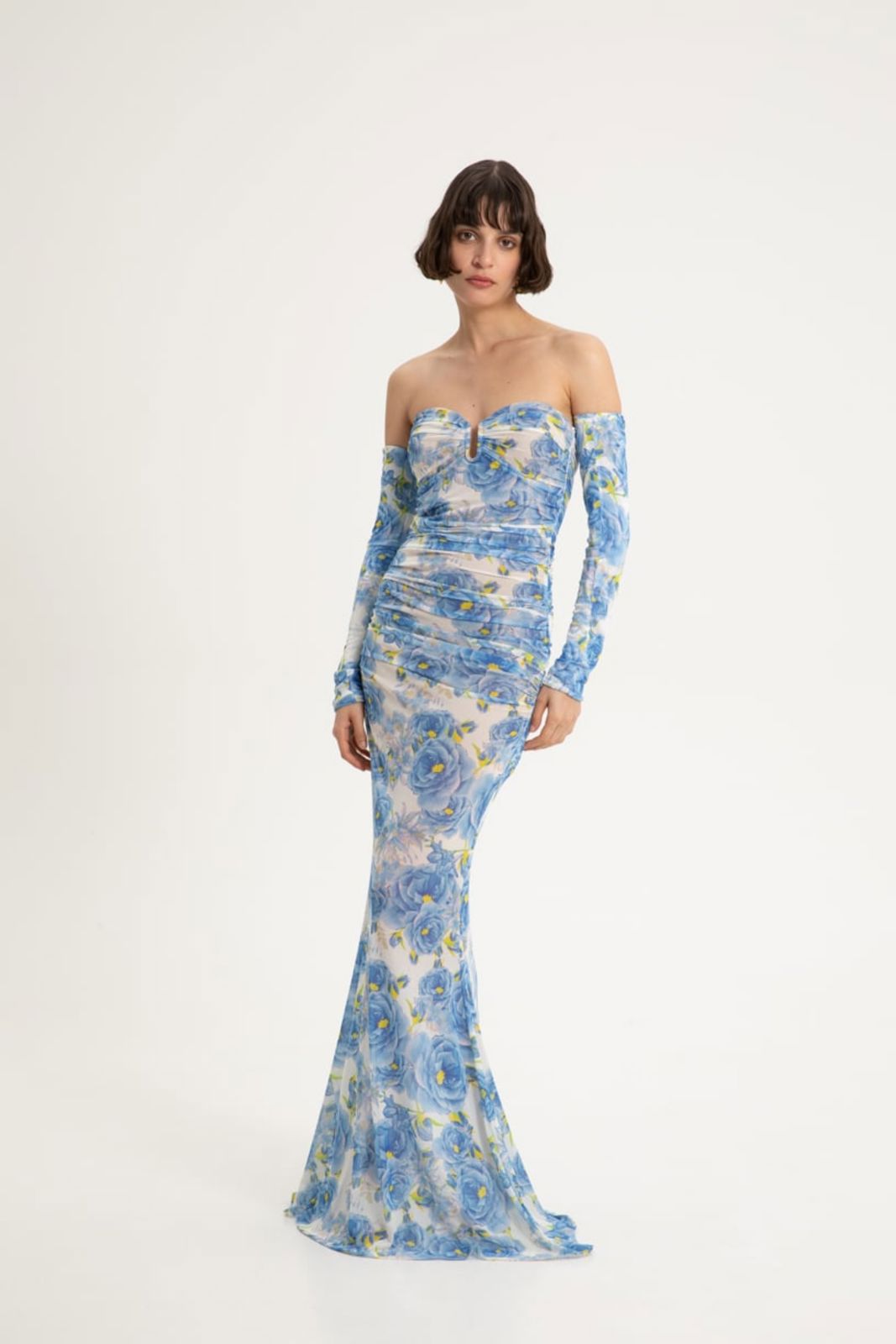 Picture of Theros Mesh Bustier Maxi Dress