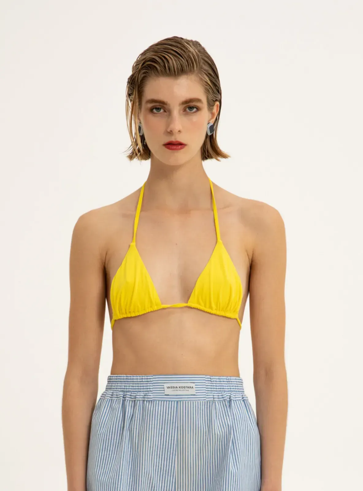 Picture of Elena Yellow Triangle Bikini Top