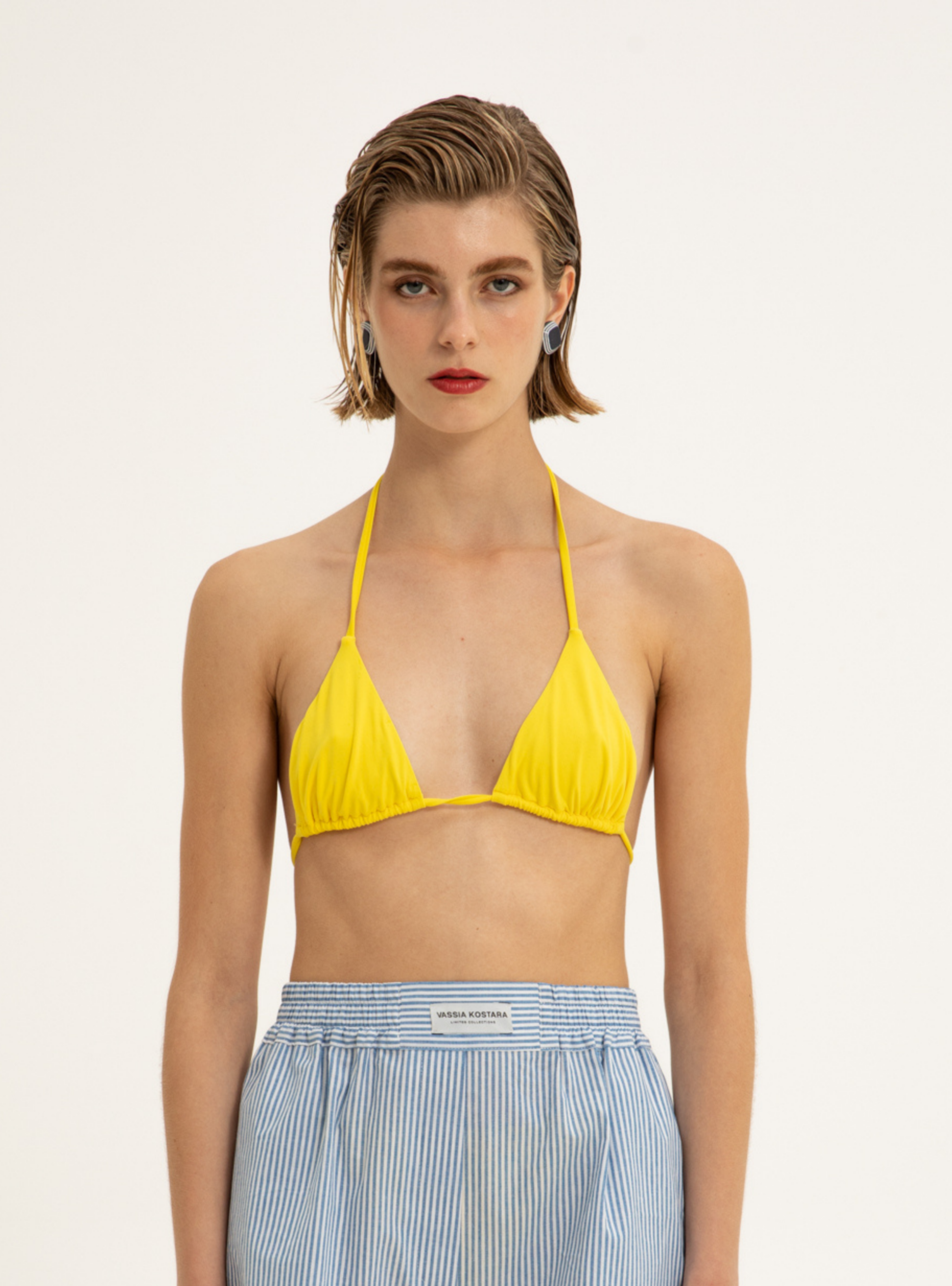 Picture of Elena Yellow Triangle Bikini Top