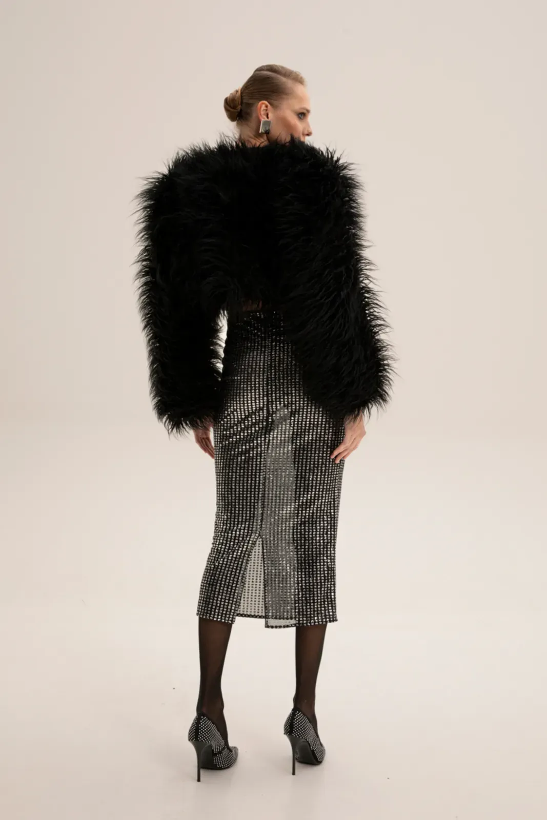 Picture of Black Feather Faux Fur