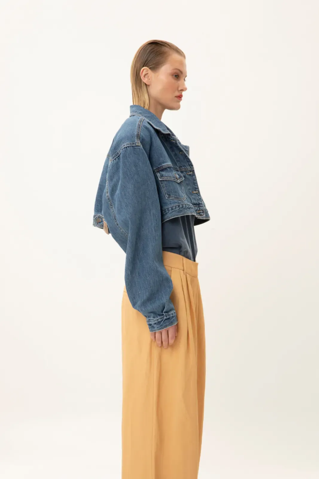 Picture of Indigo Cropped Jean Jacket