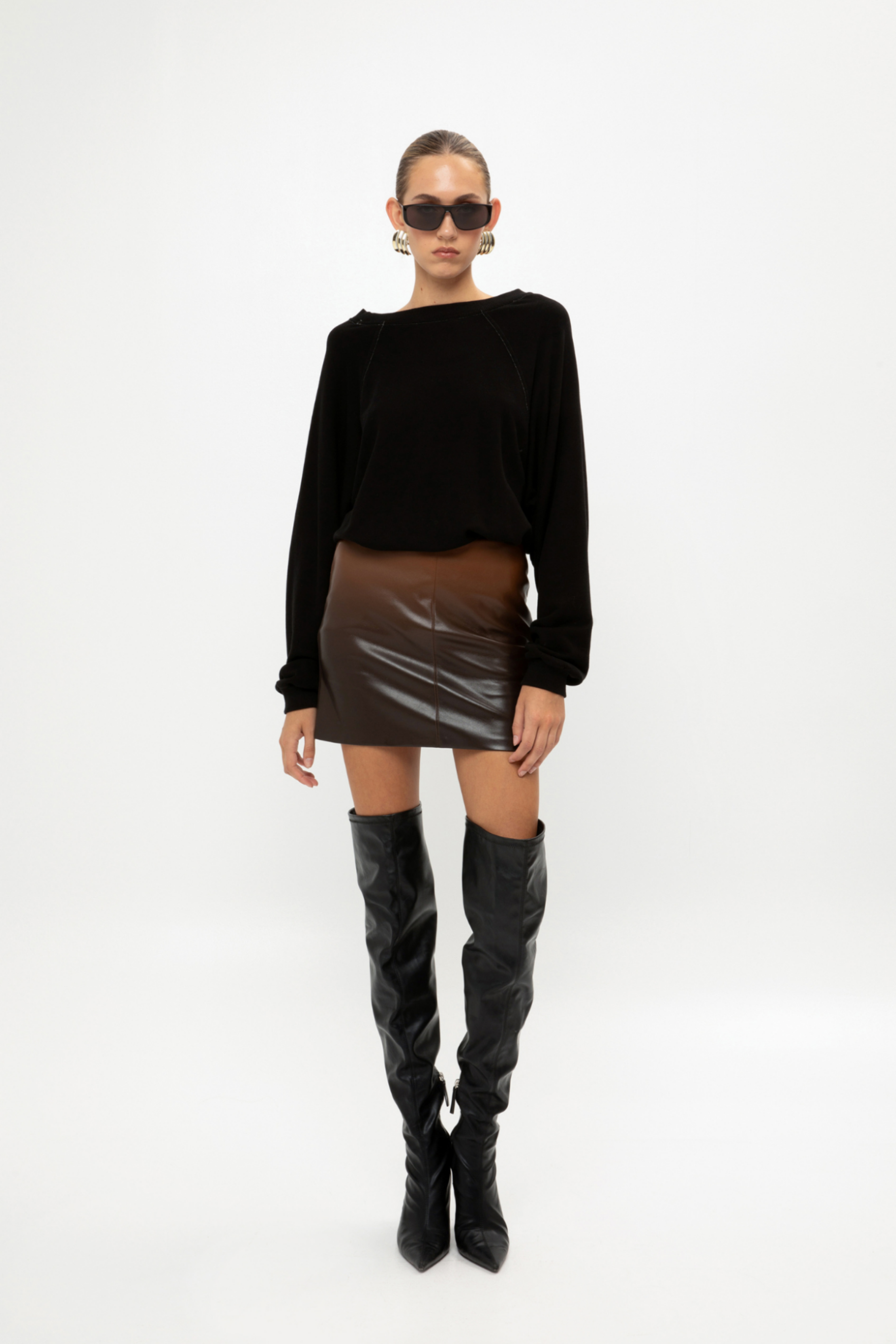 Picture of Ombre Faux Leather Mini Skirt
