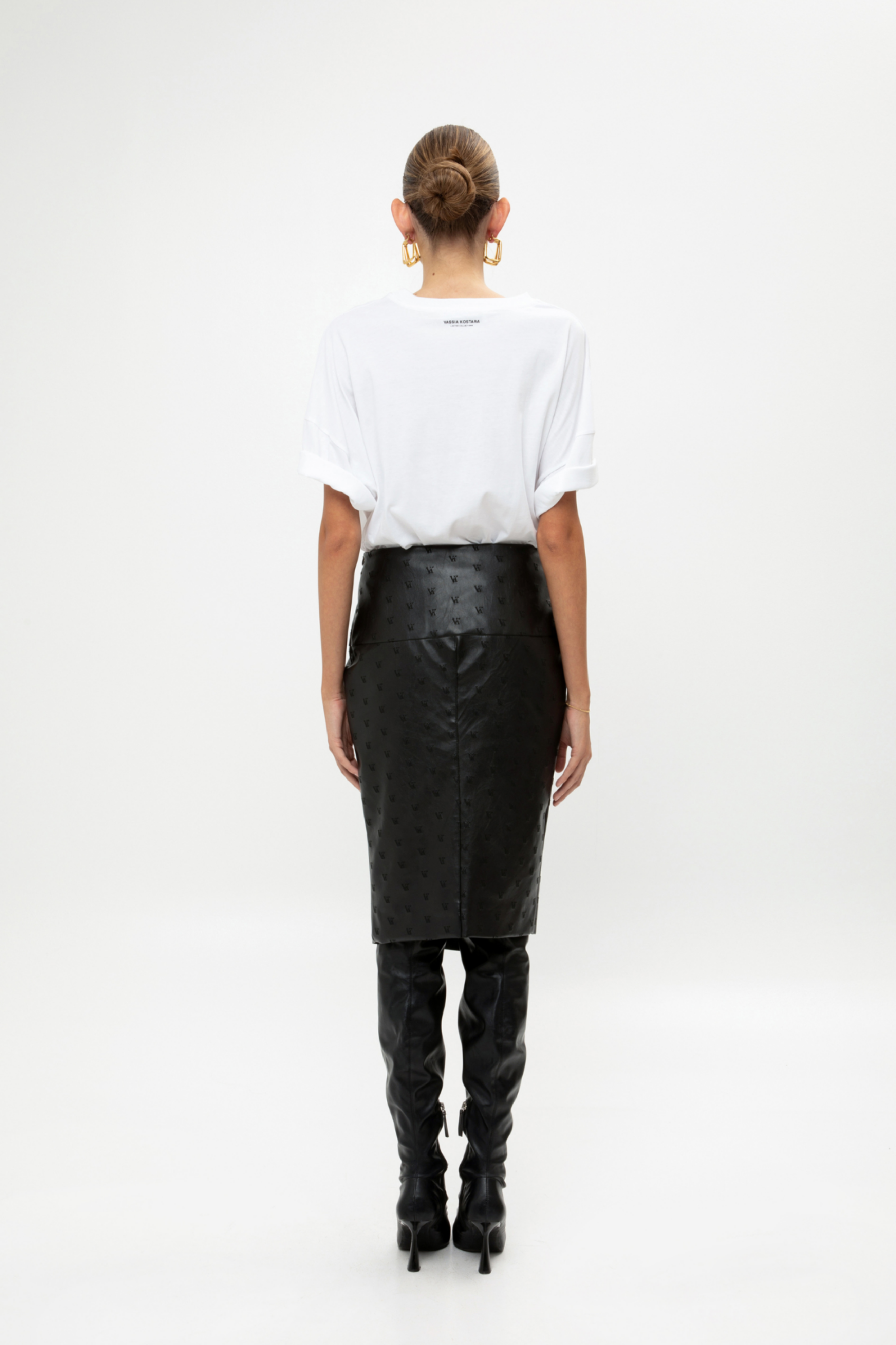 Picture of Black Faux Leather Skirt