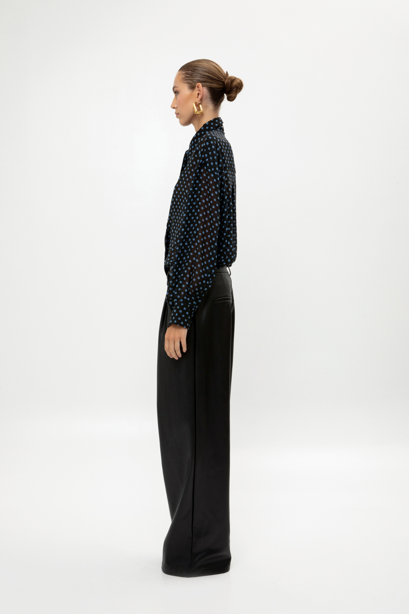 Picture of Black Faux Leather Pants