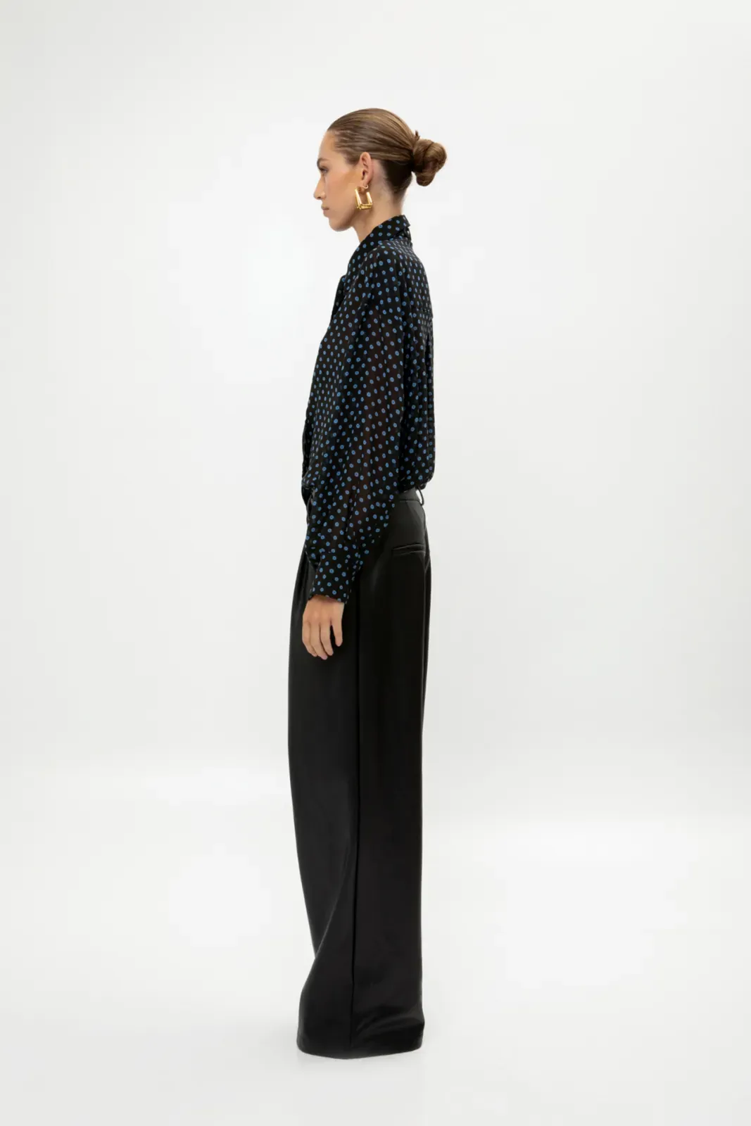 Picture of Black Faux Leather Pants