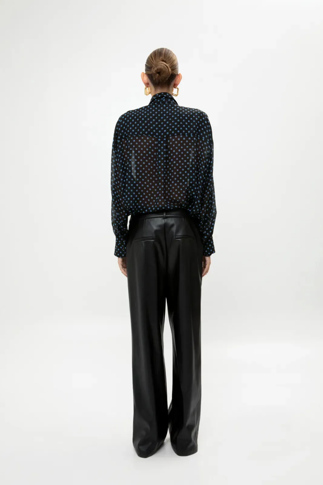 Picture of Black Faux Leather Pants