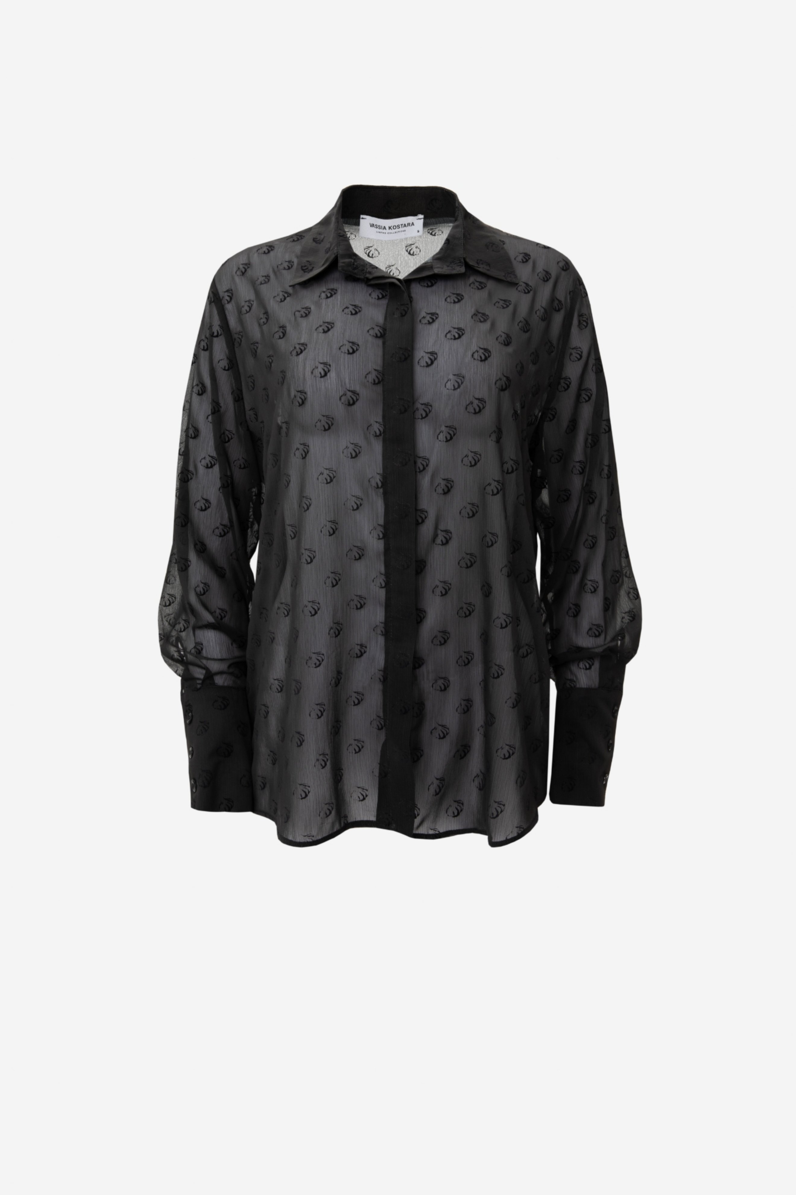 Picture of Black Shirt With Charm Garlic Print