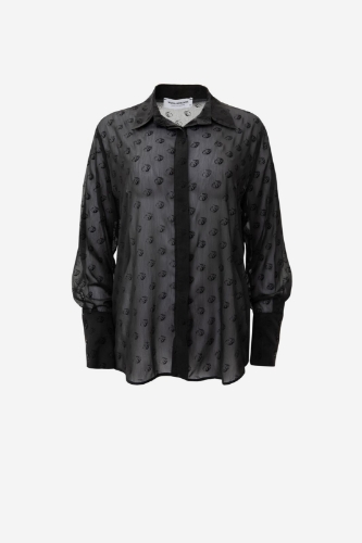 Picture of Black Shirt With Charm Garlic Print