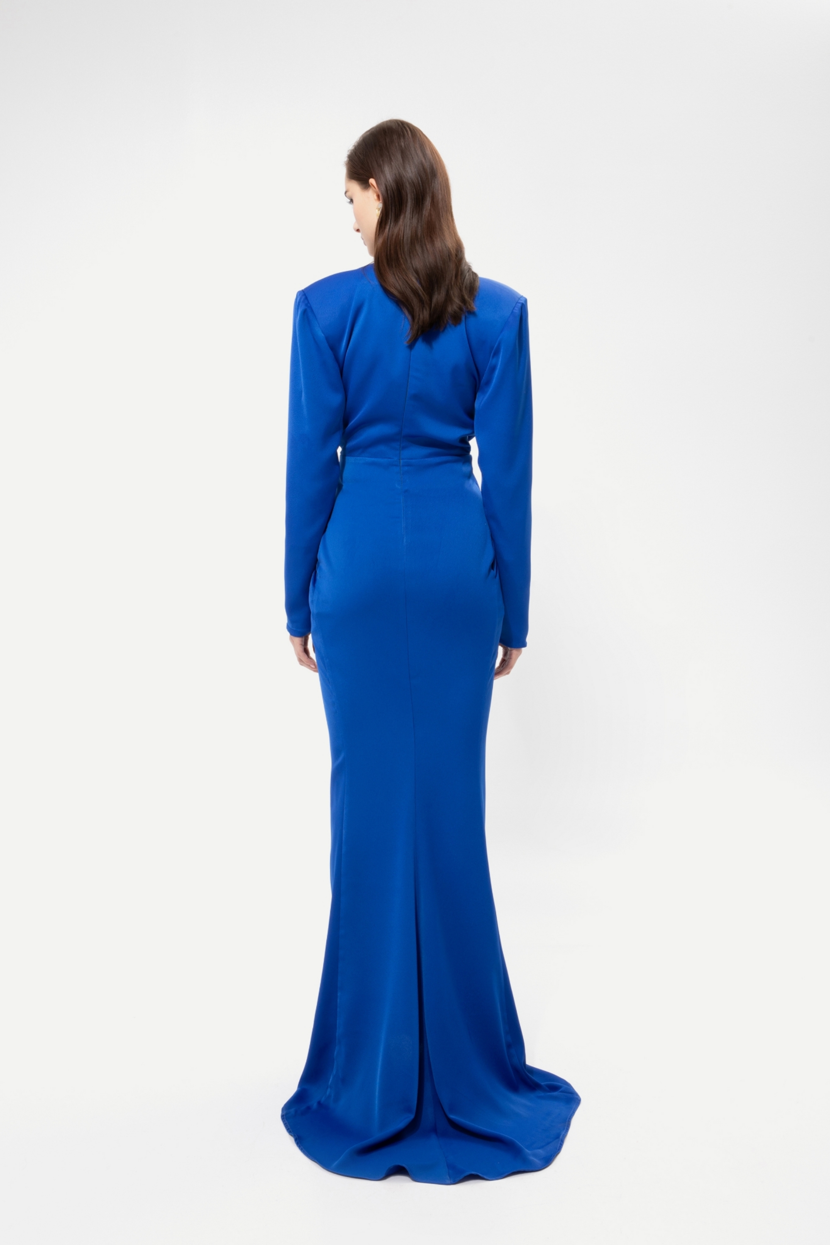 Picture of Royal Blue Satin Gown