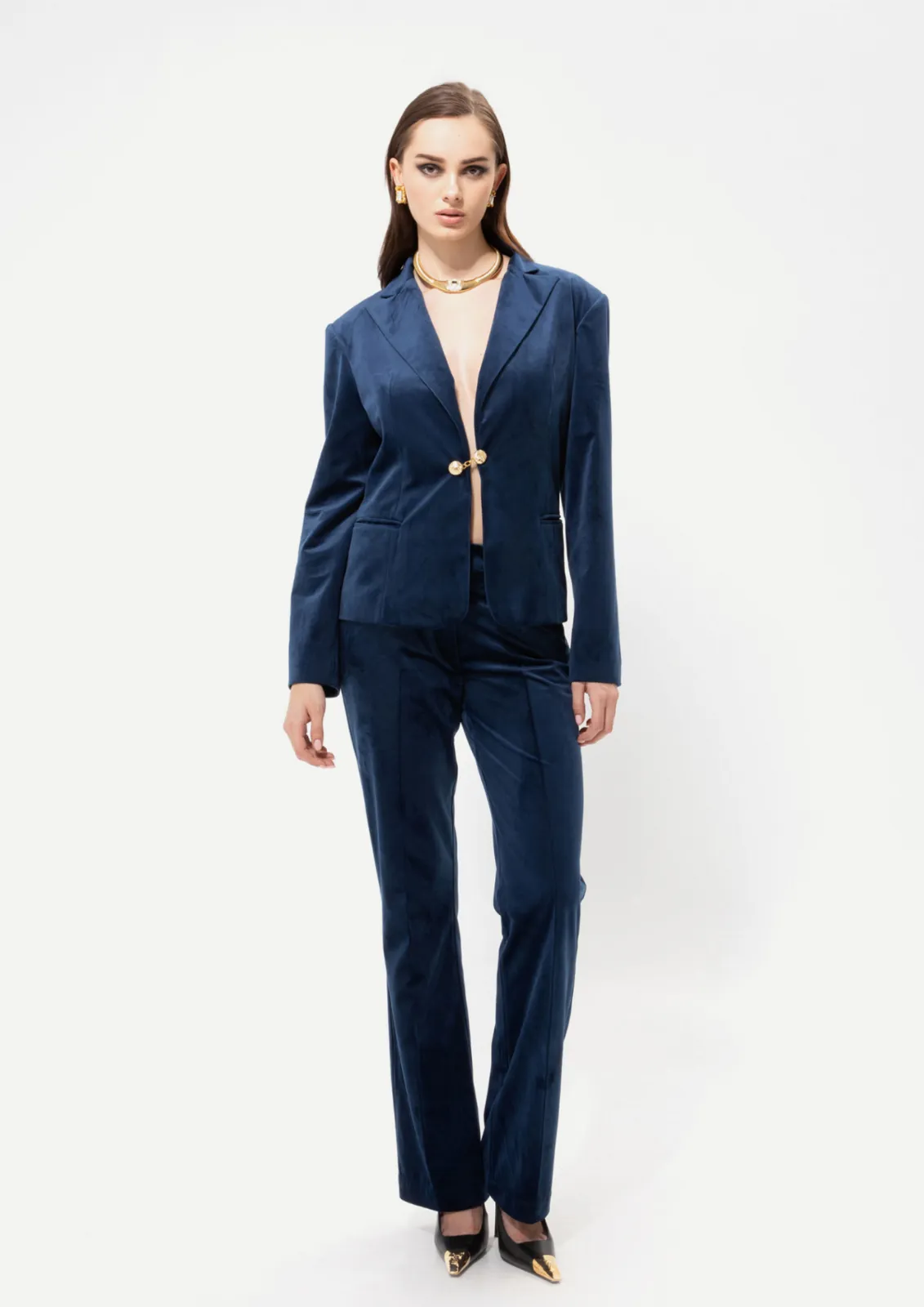 Show details for Velour Royal Blue Pants Picture of Velour Royal Blue Pants