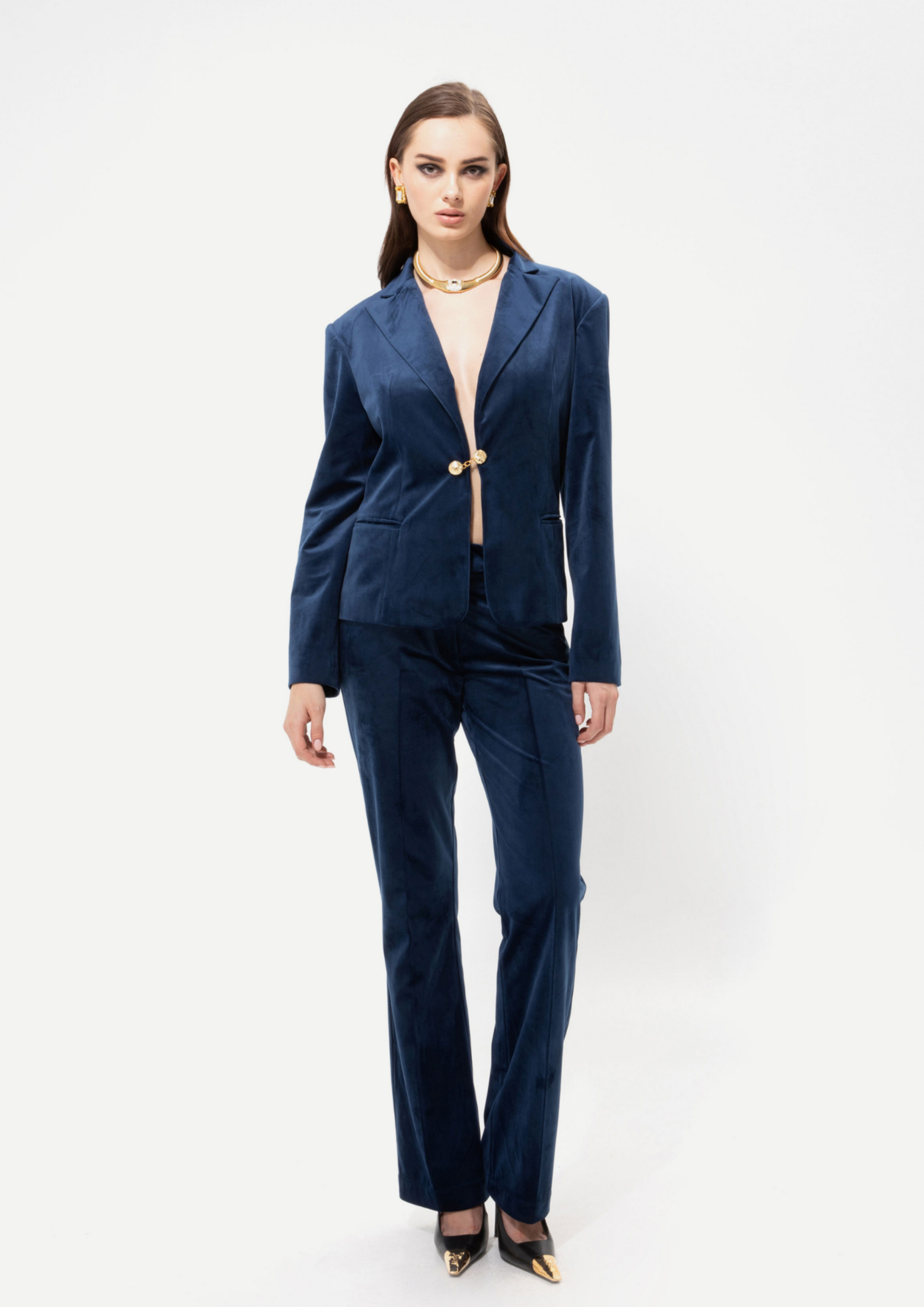 Picture of Velour Royal Blue Pants