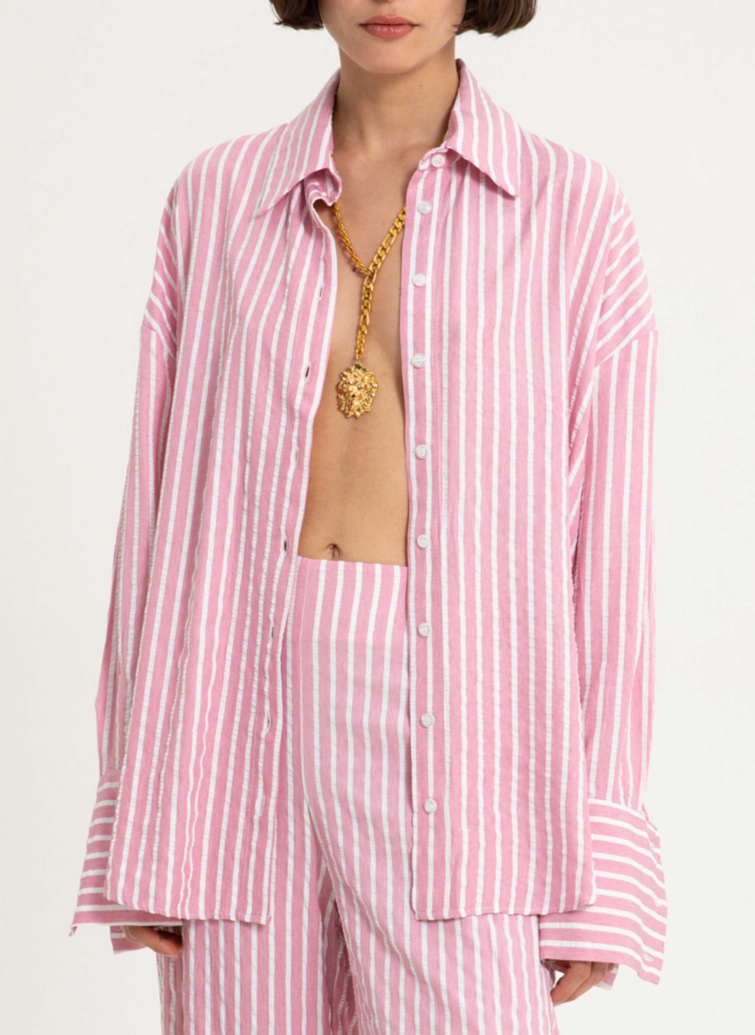 Picture of Aura Pink Loose Fit Shirt