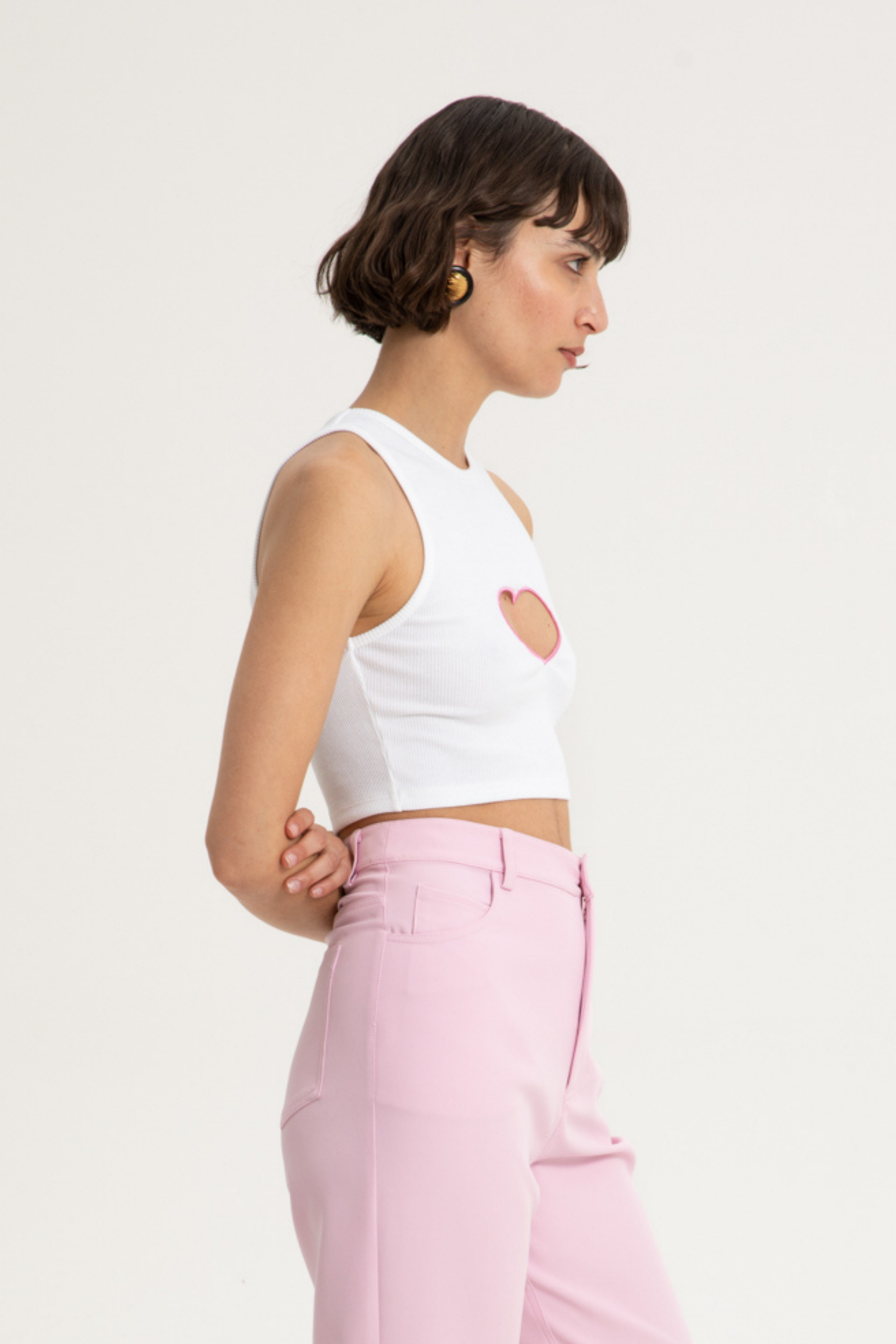 Picture of Kari White Crop Top