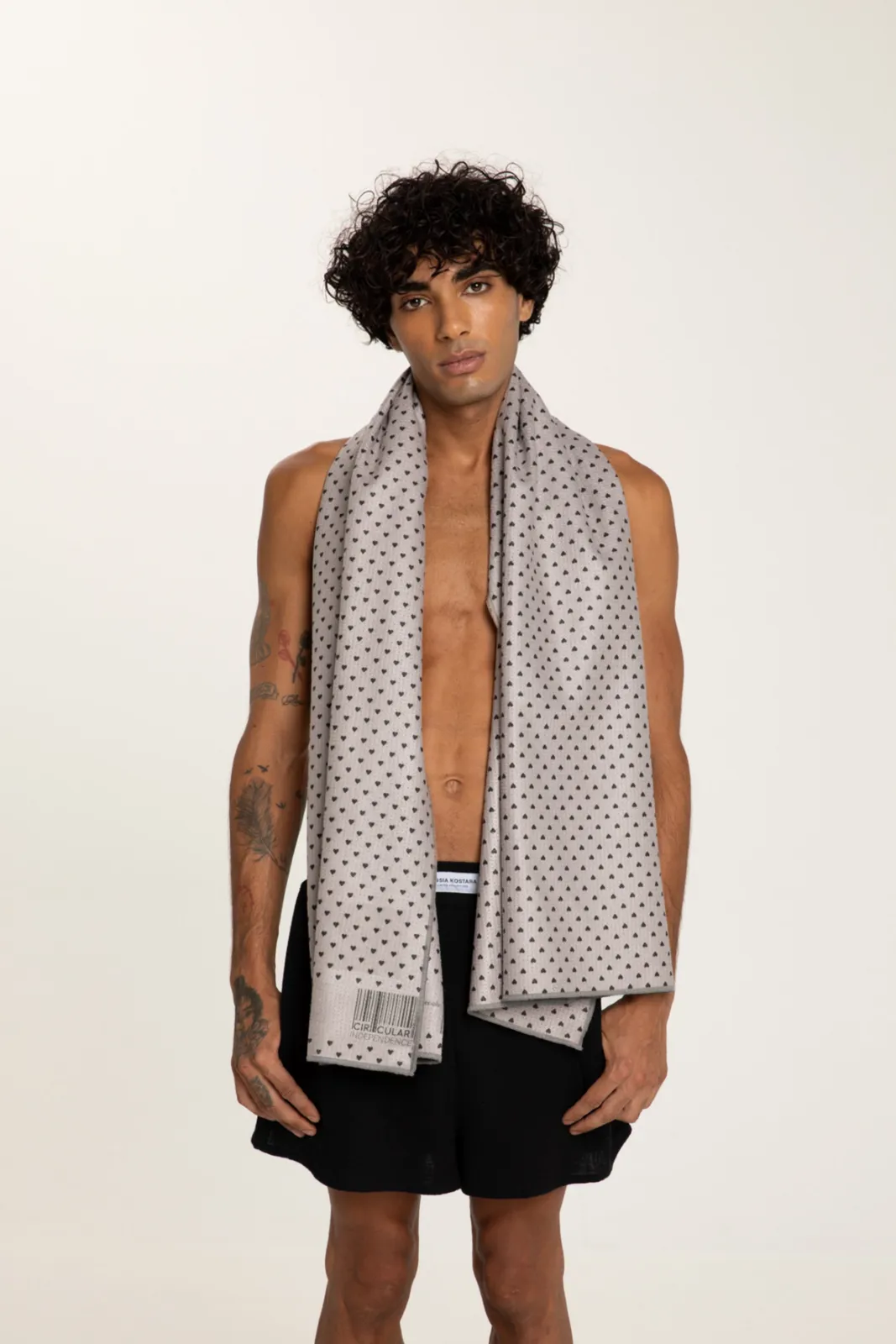 Picture of Ashy Hearts Beach Towel