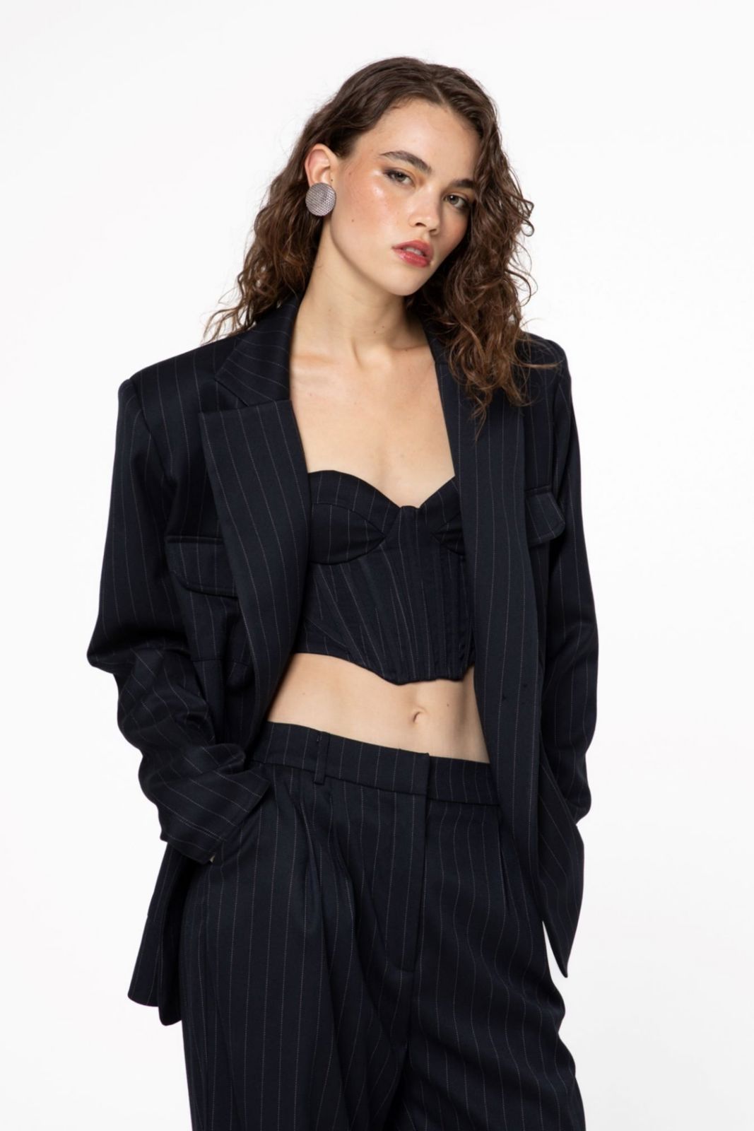 Picture of Striped Blue Black Blazer