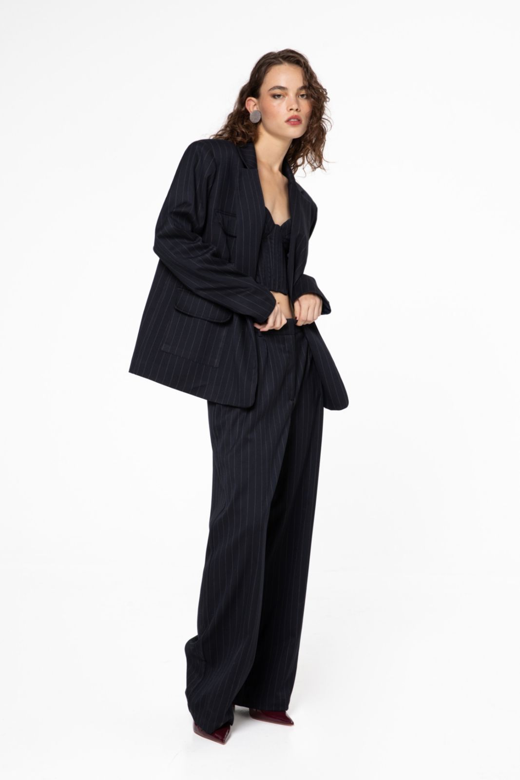 Picture of Striped Blue Black Blazer