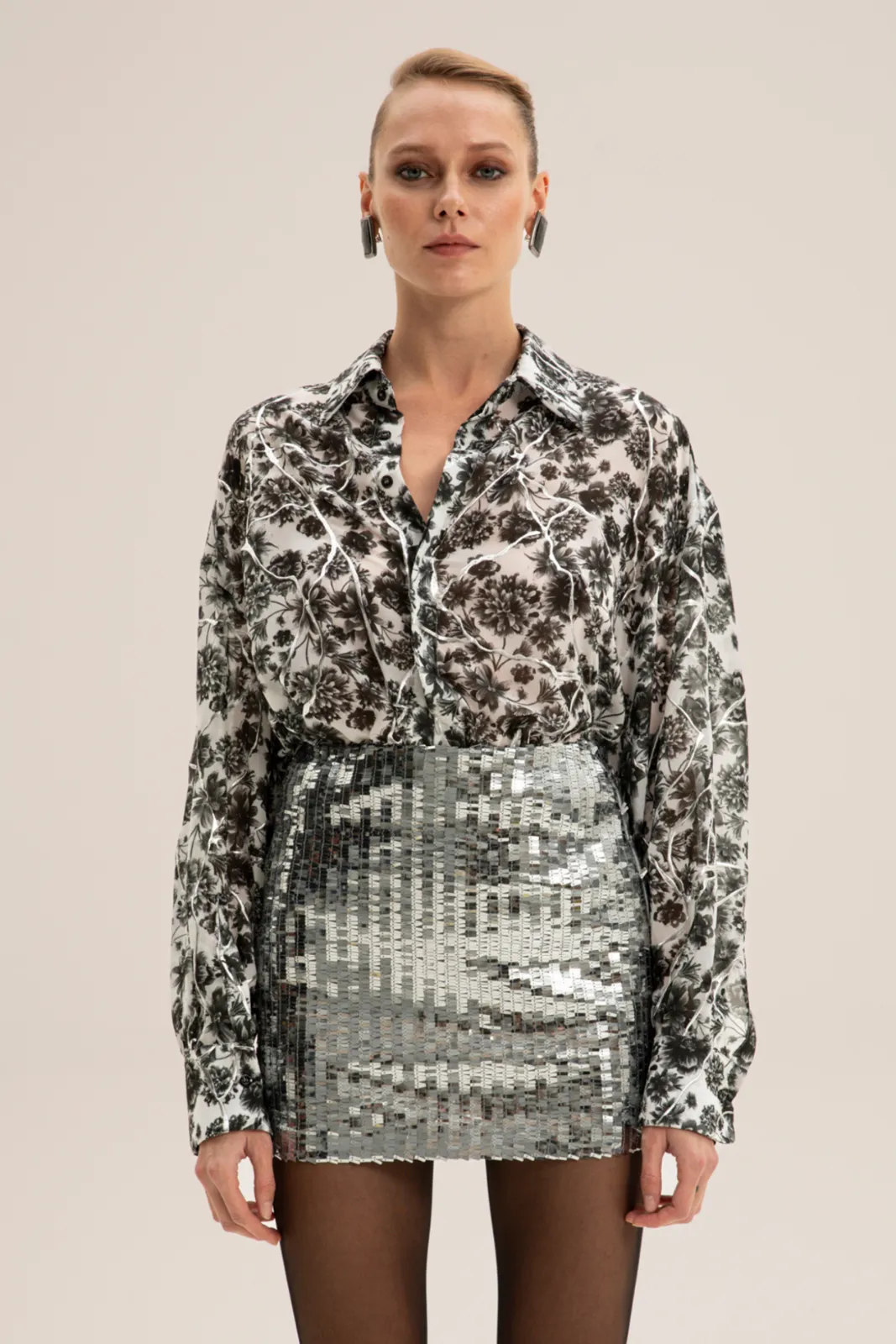 Picture of Silver Jackson Mini Skirt