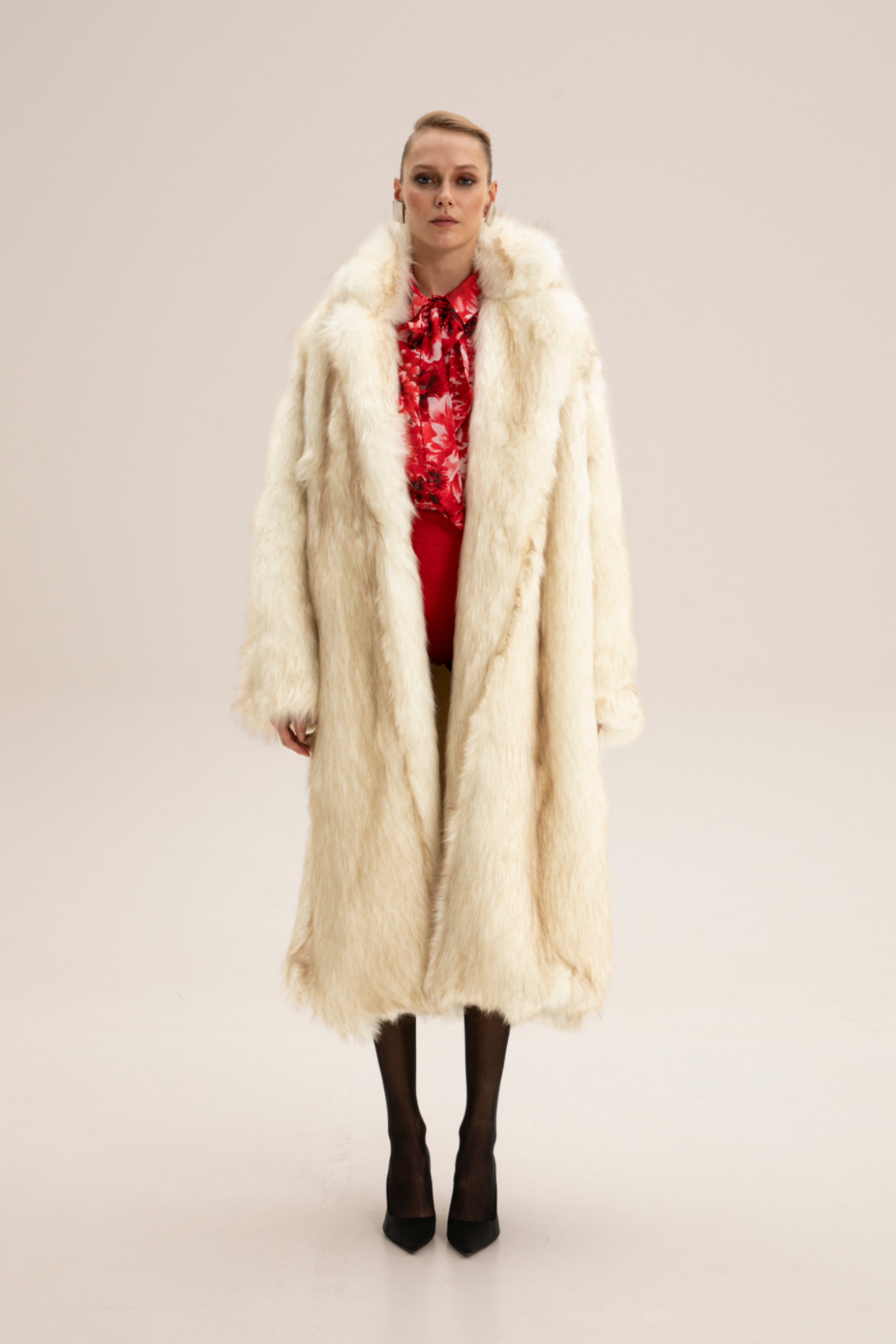 Picture of Dynasty Beige Long Faux Fur
