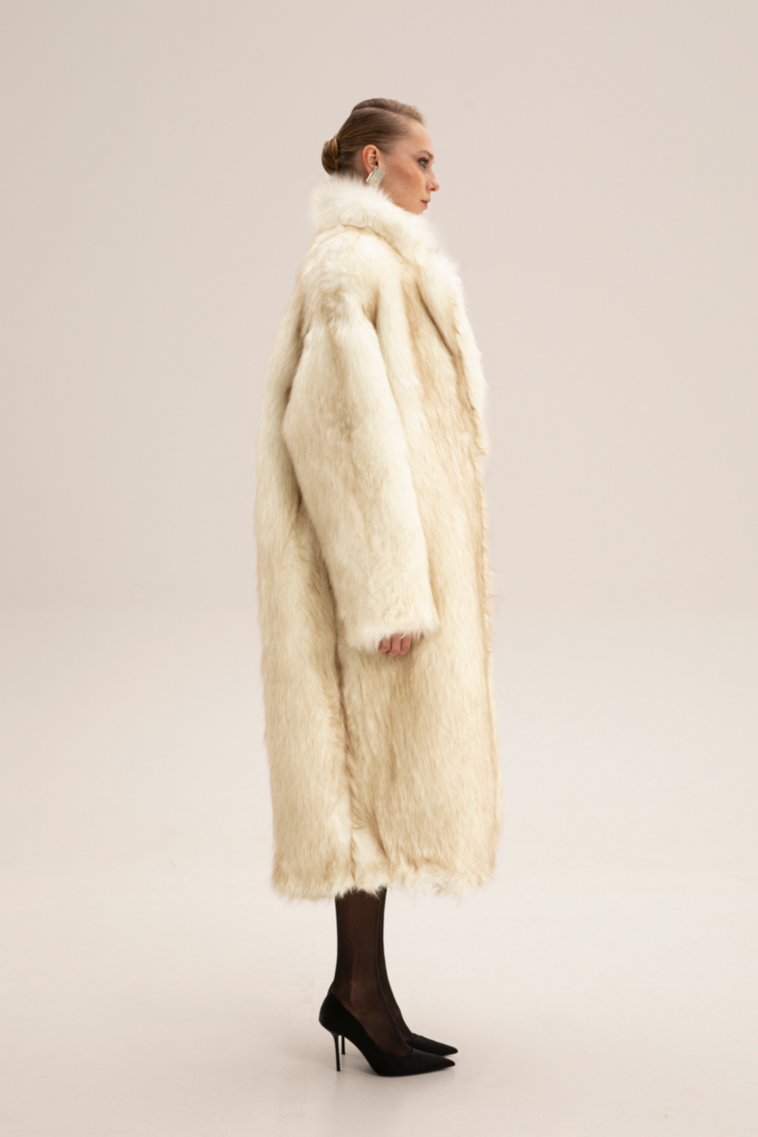 Picture of Dynasty Beige Long Faux Fur