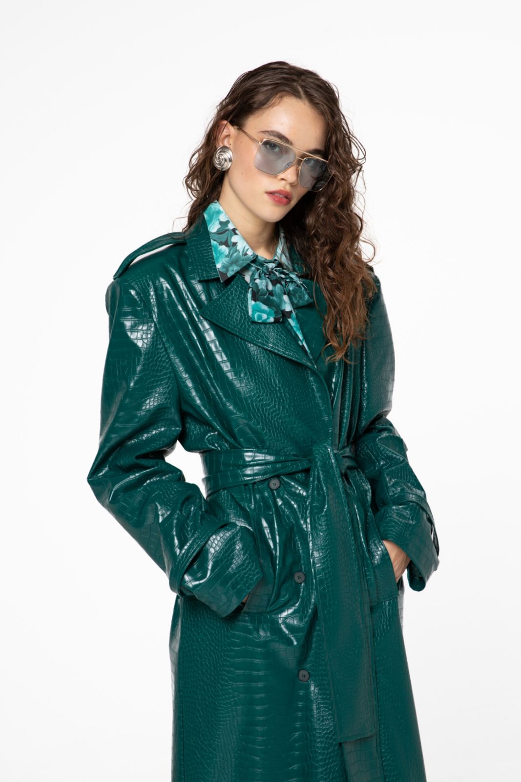 Picture of Pine Green Trench Coat
