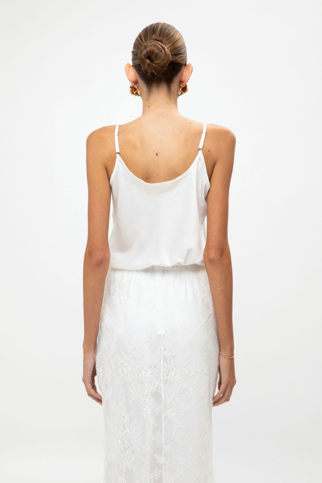 Picture of White Lace-Trimmed Tank Top
