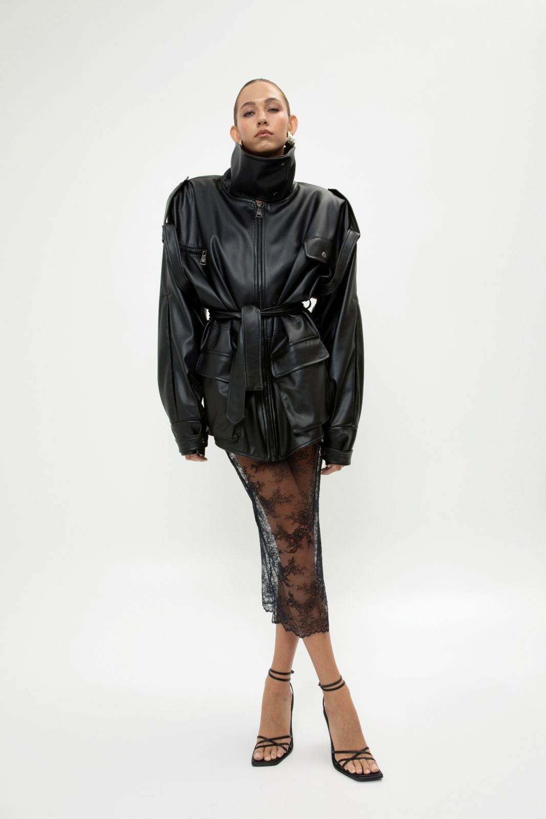 Picture of Black Faux Leather Jacket