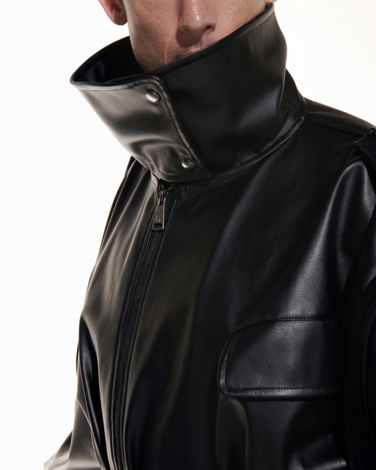 Picture of Black Faux Leather Jacket