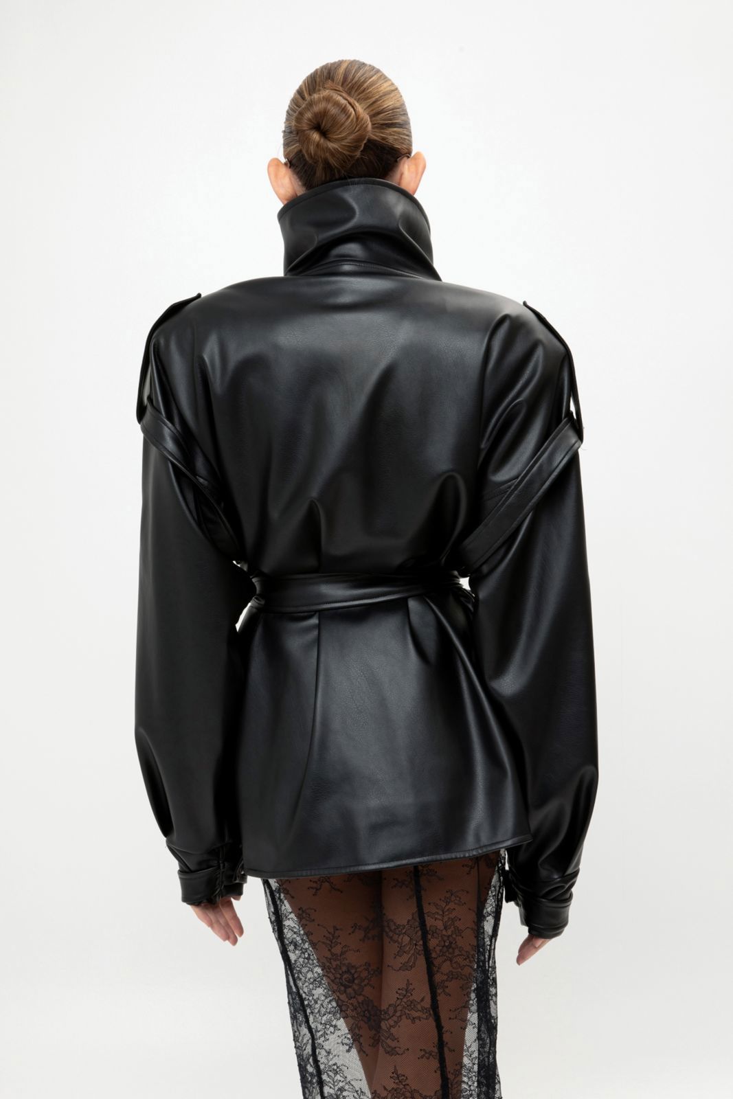 Picture of Black Faux Leather Jacket