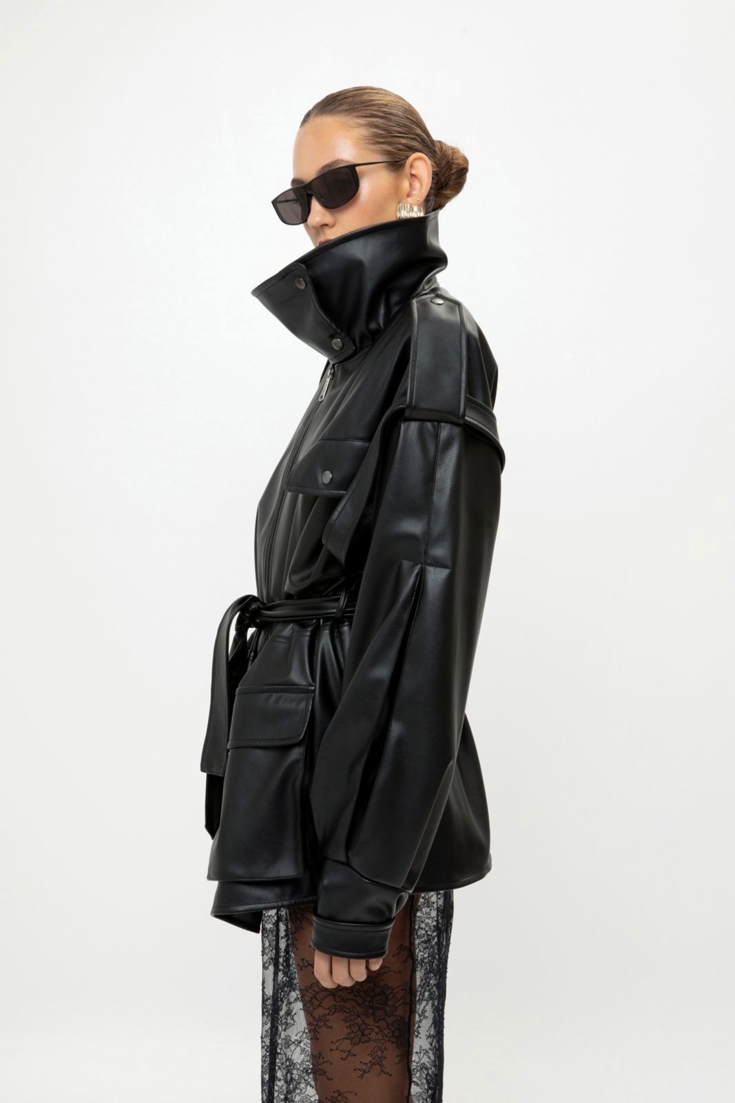 Picture of Black Faux Leather Jacket