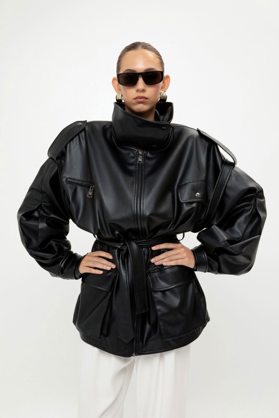 Picture of Black Faux Leather Jacket