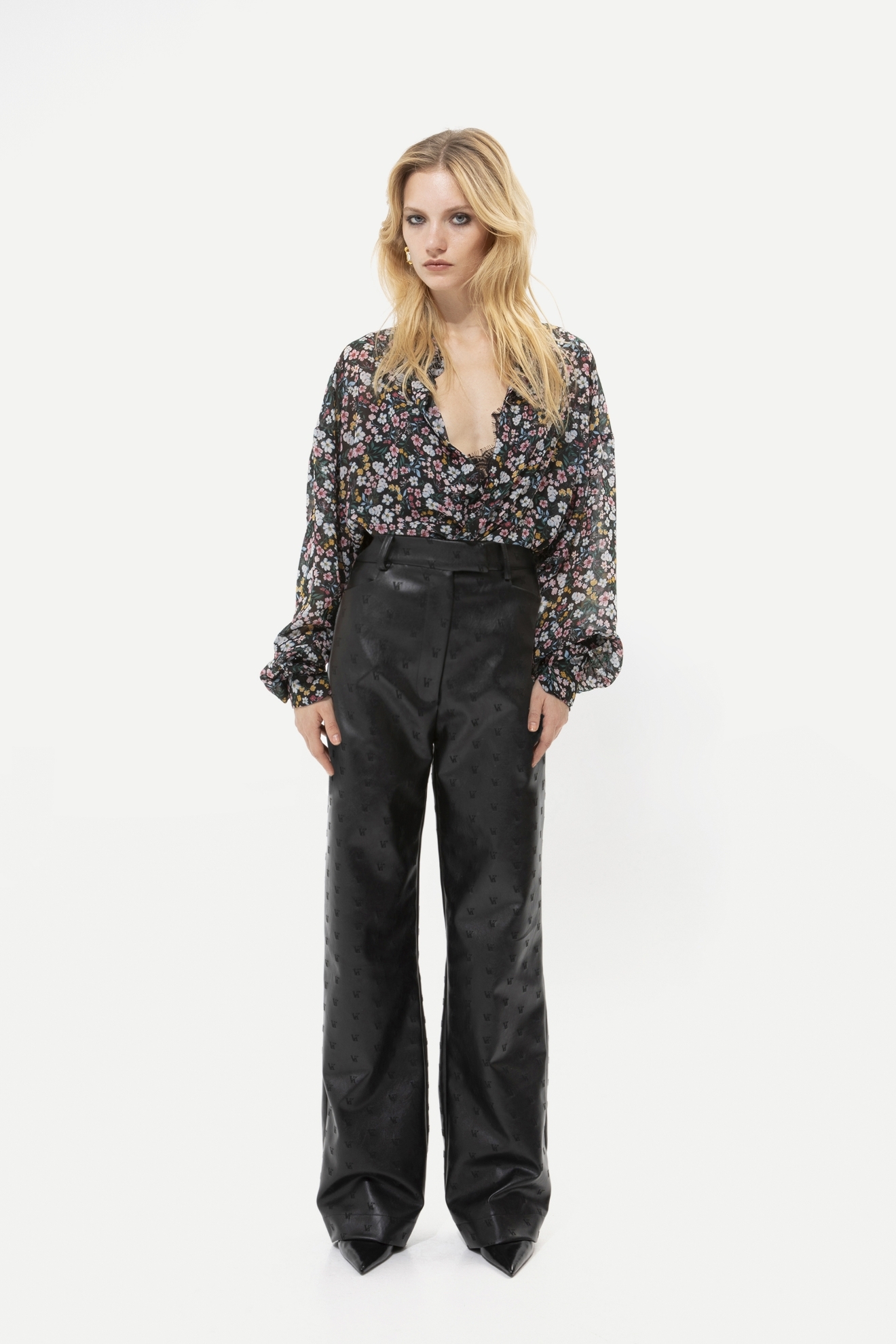 Picture of VK Black Faux Leather Pants