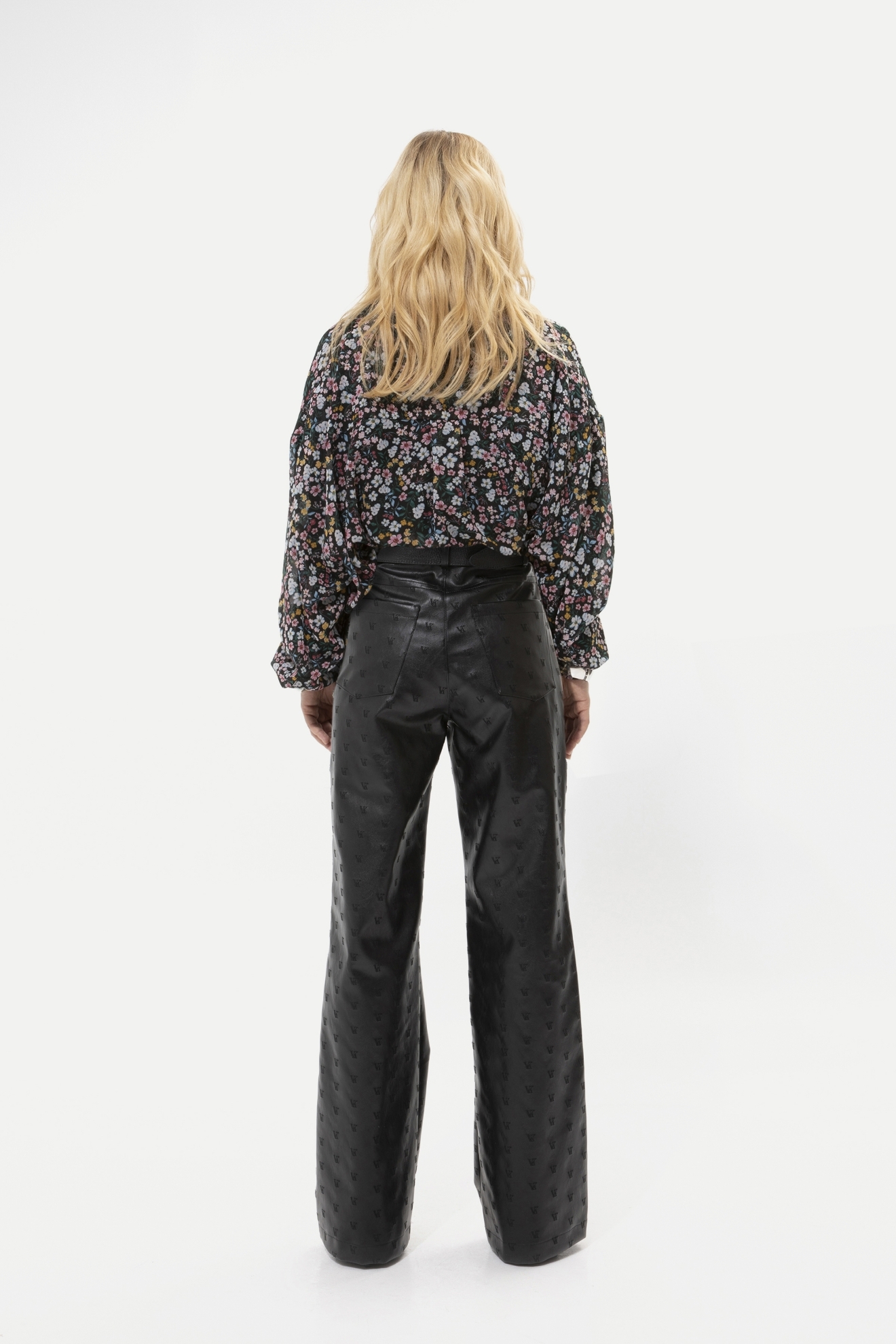 Picture of VK Black Faux Leather Pants