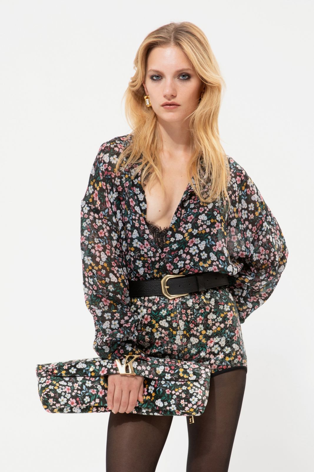 Picture of Floral Print Leather Bag