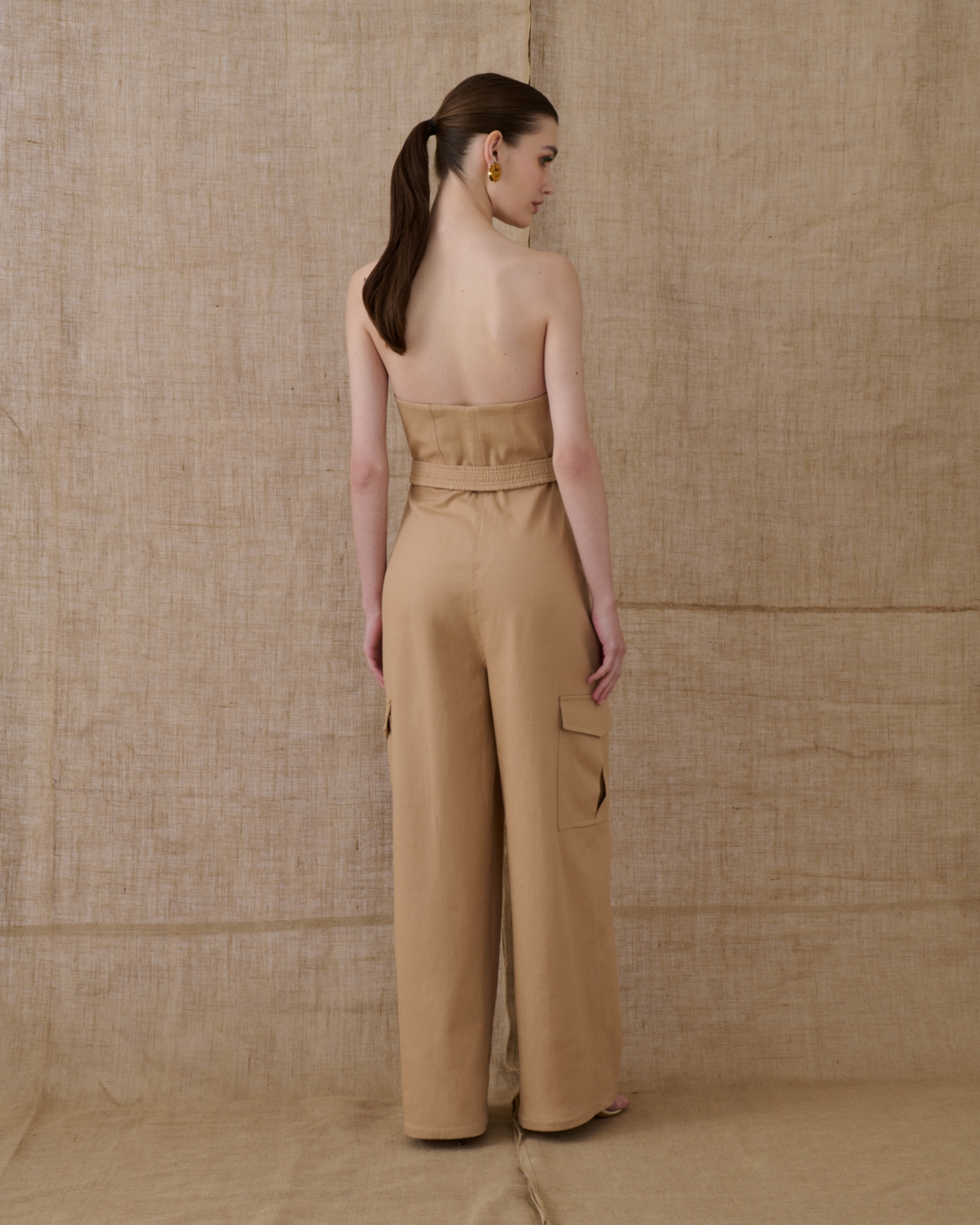 Picture of Beige Strapless Jumpsuit
