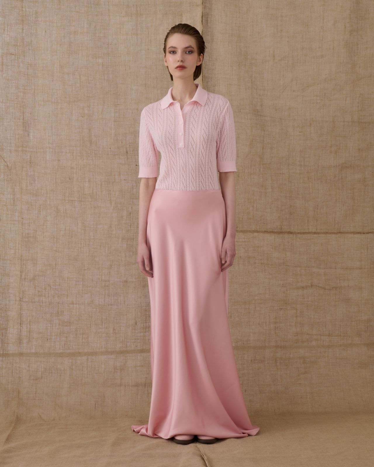 Picture of Dusty Pink Satin Mermaid Skirt