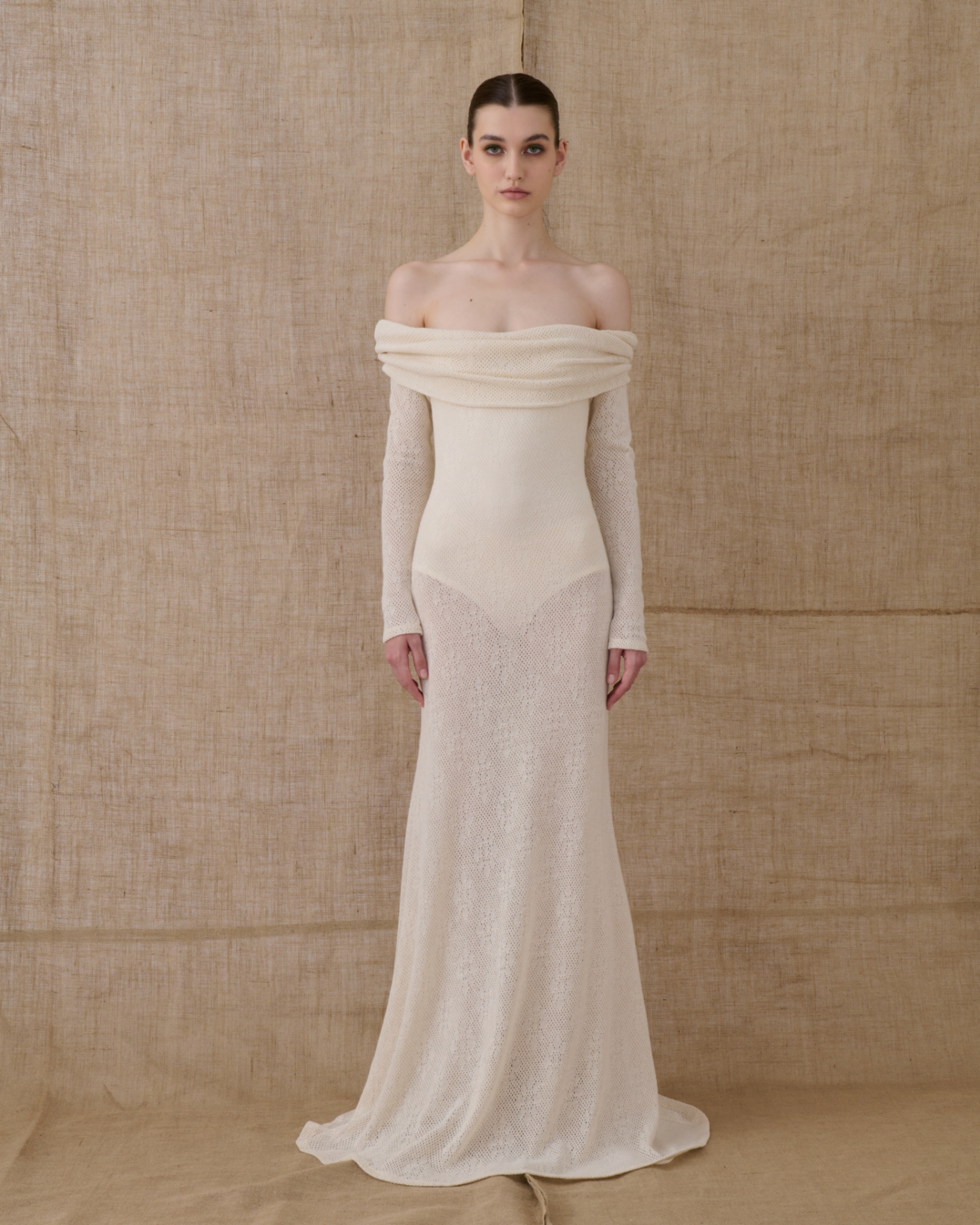 Picture of Ecru Crocheted Maxi Dress