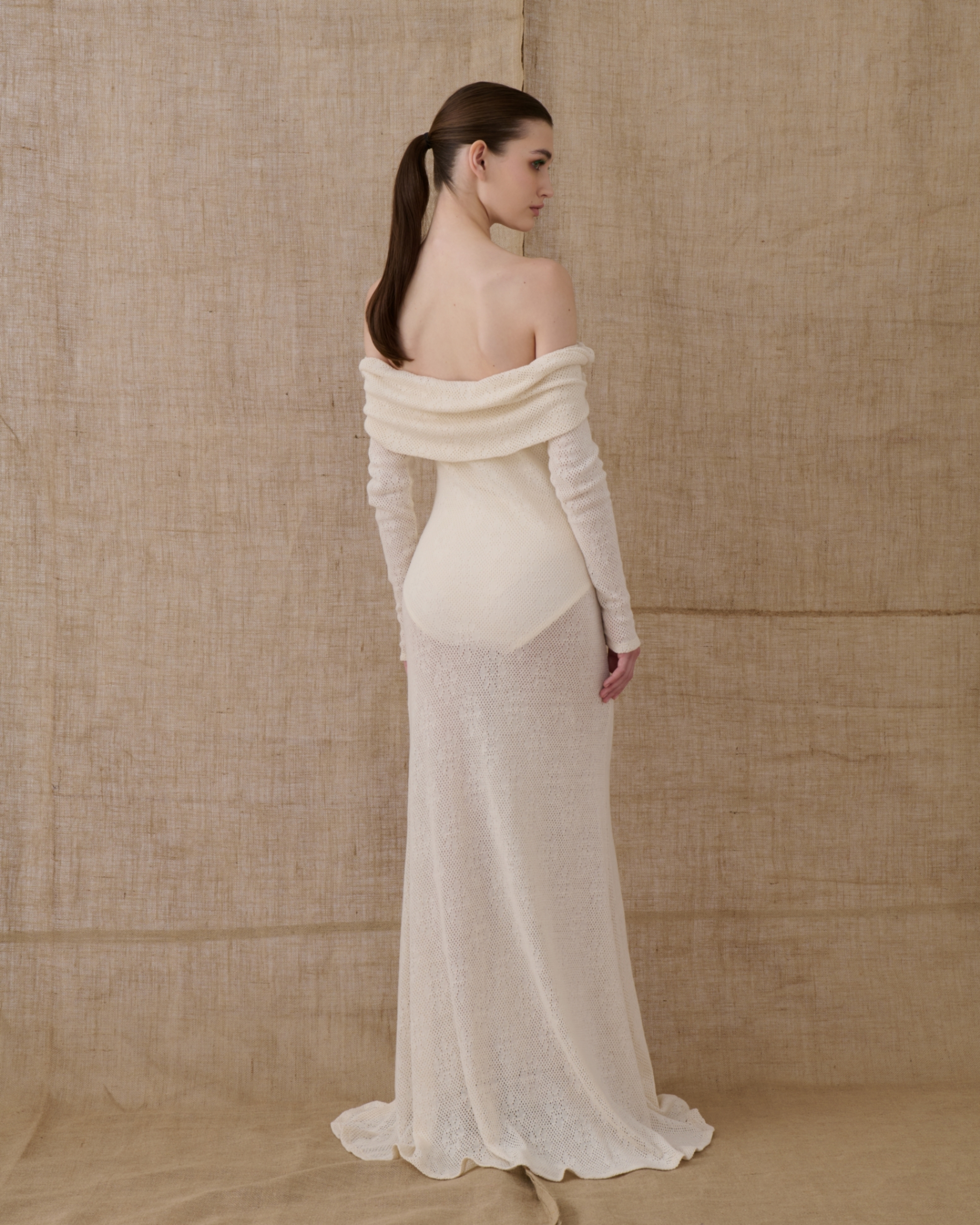 Picture of Ecru Crocheted Maxi Dress