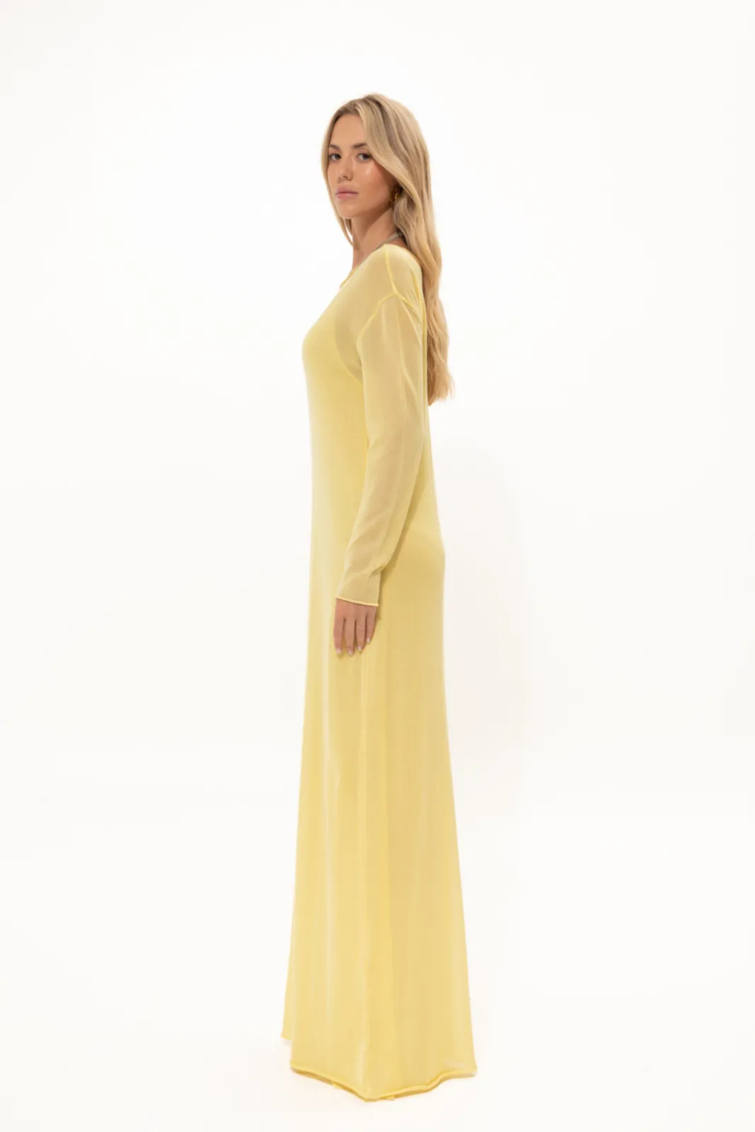 Picture of Chamomile Yellow Two-Layered Dress