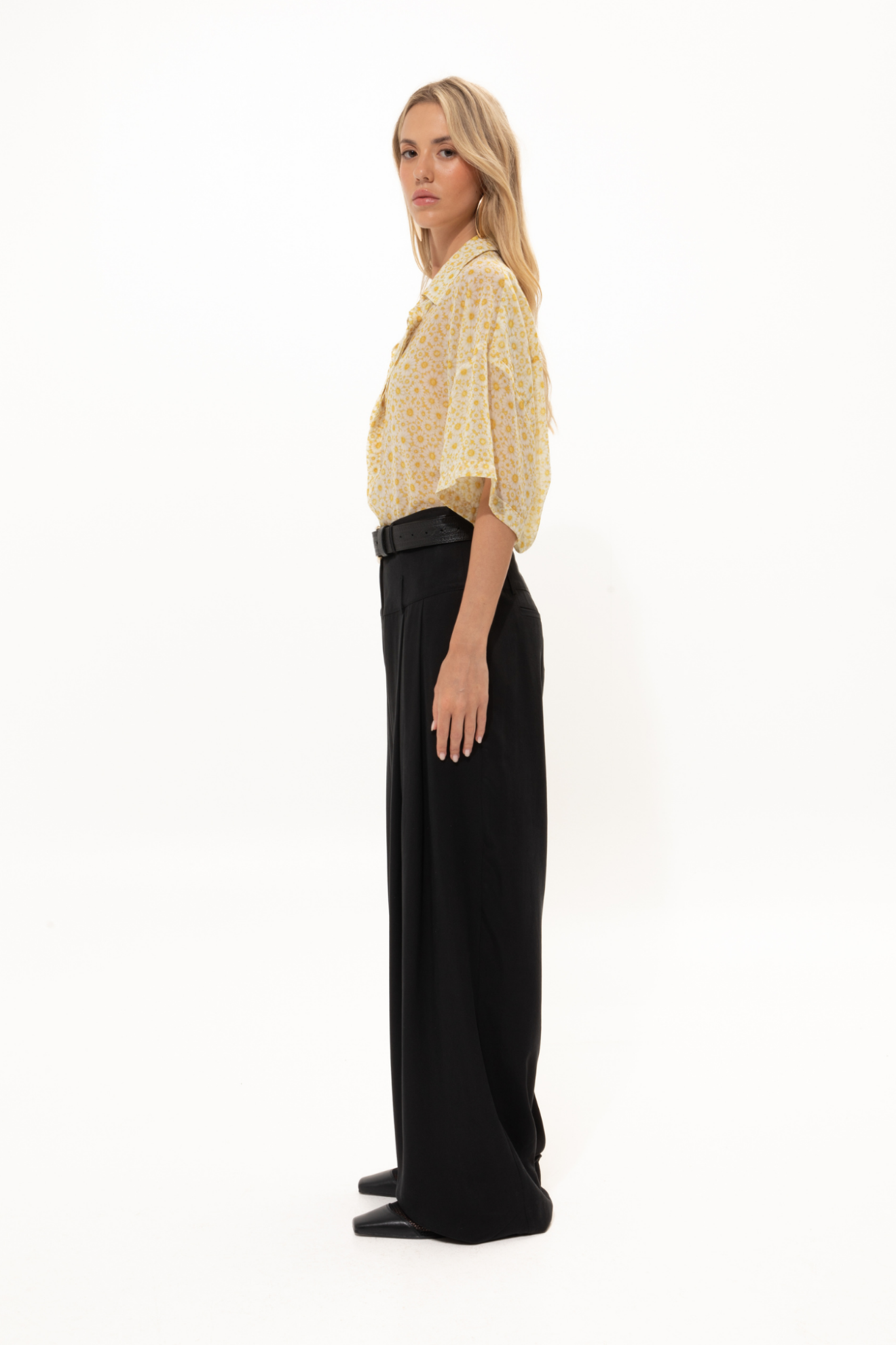 Picture of Black Double-Belted Pants
