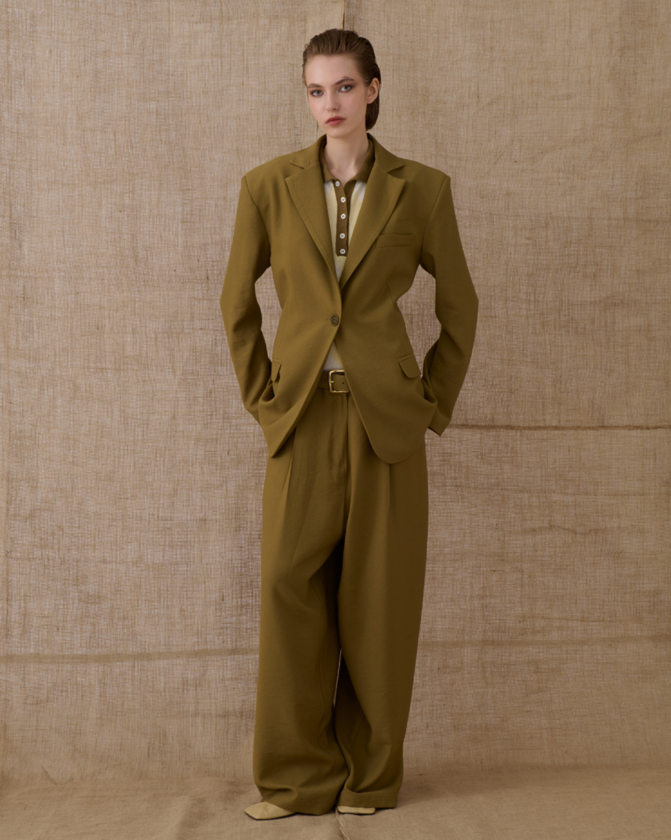 Picture of Khaki Slim Fit Blazer