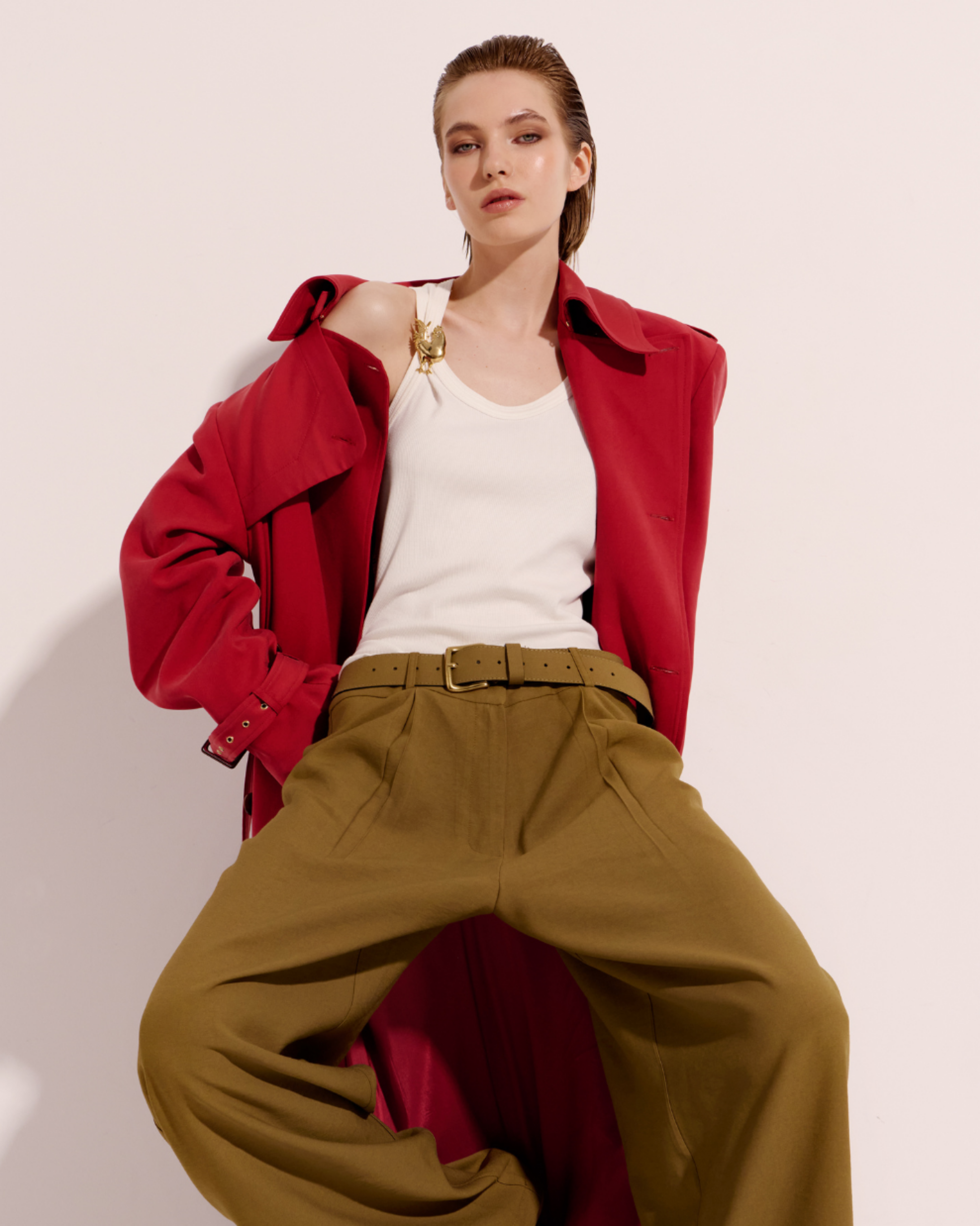 Picture of Sanguine Red Trench Coat